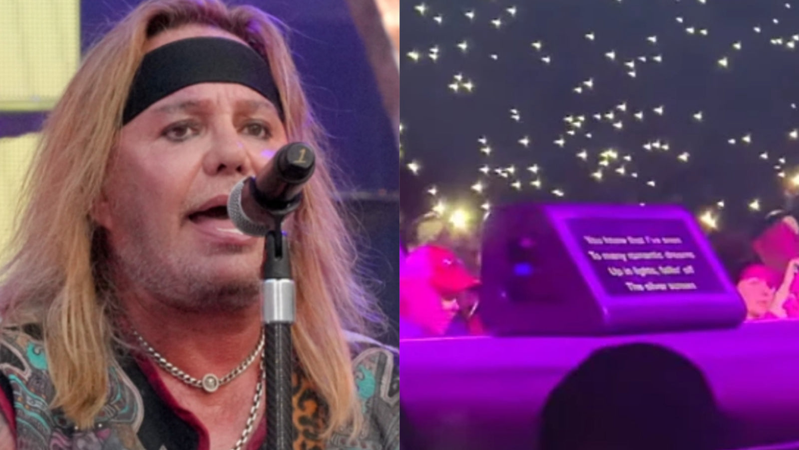 See Mötley Crüe’s Vince Neil Performing With Onstage Teleprompter
