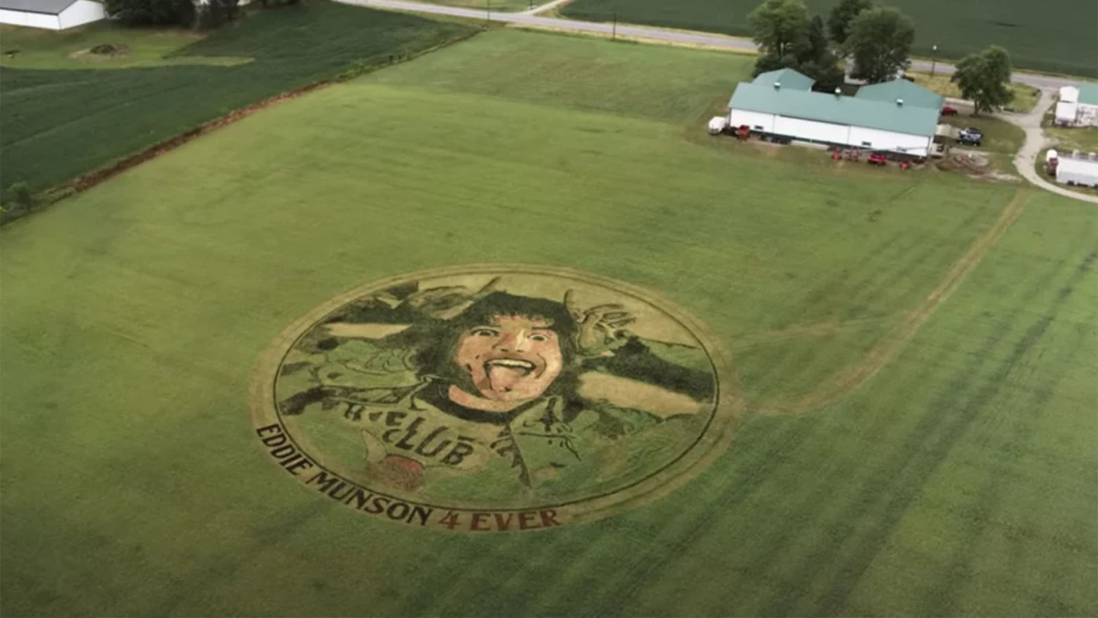 ‘Stranger Things’ Eddie Munson: See Drone Video of Insane Cornfield Tribute