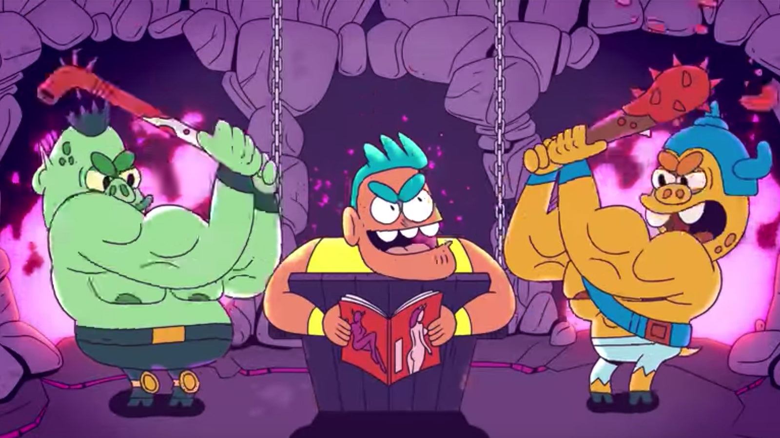 See Armored Saint Singer Voice Hell-Trapped Rocker in Crazy ‘Flex Calibur’ Cartoon