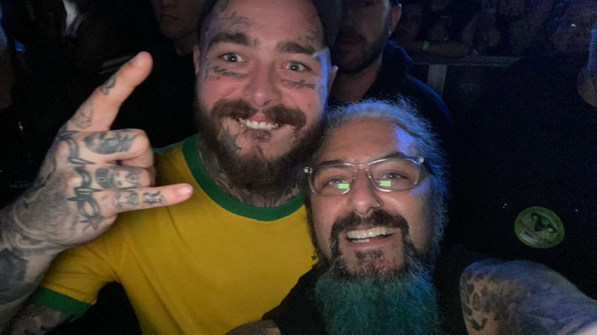 Mike Portnoy Met Post Malone in Iron Maiden Pit