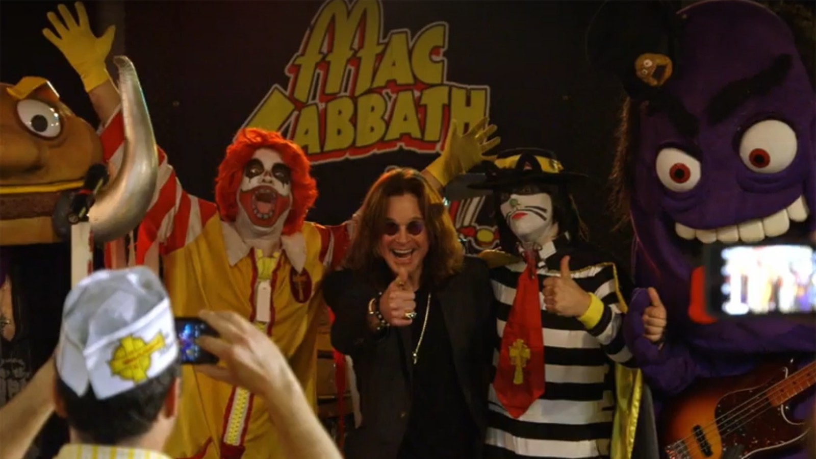 See Ozzy’s Surprise Meeting With McDonald’s-Themed Cover Band Mac Sabbath