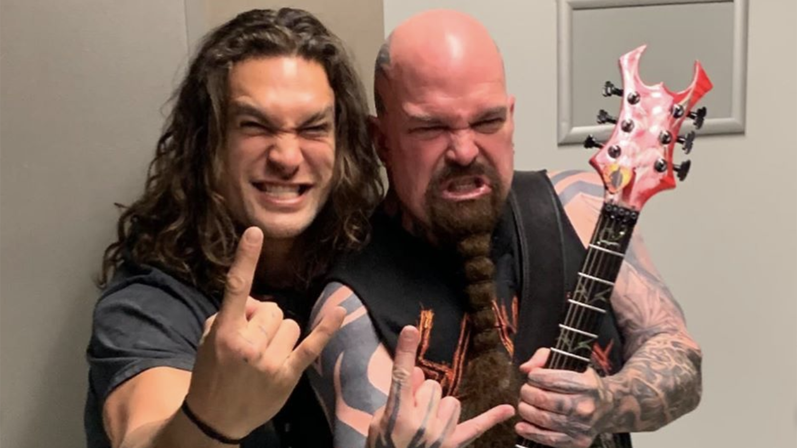 See Jason Momoa Live “Childhood Dream” Backstage at Slayer, Anthrax Show