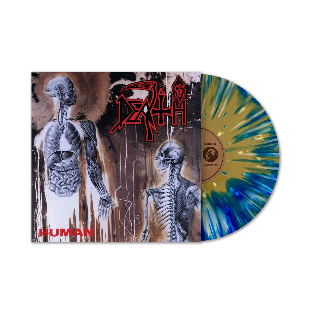 DEATH 'HUMAN' LP (White, Blue, Gold Splatter Vinyl)