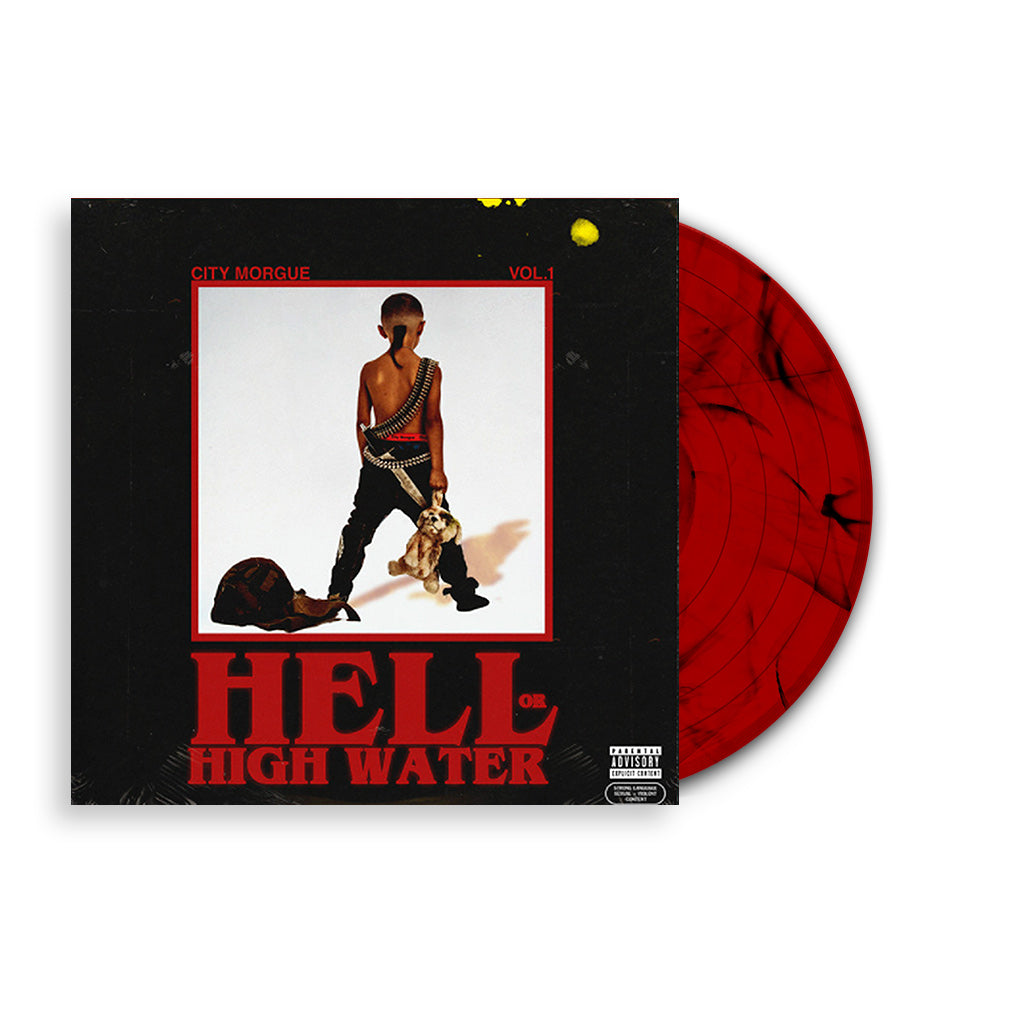 CITY MORGUE ‘VOL. 1 HELL OR HIGH WATER’ LP (Limited Edition – Only 500 Made, Clear Red, Black Swirl Vinyl)