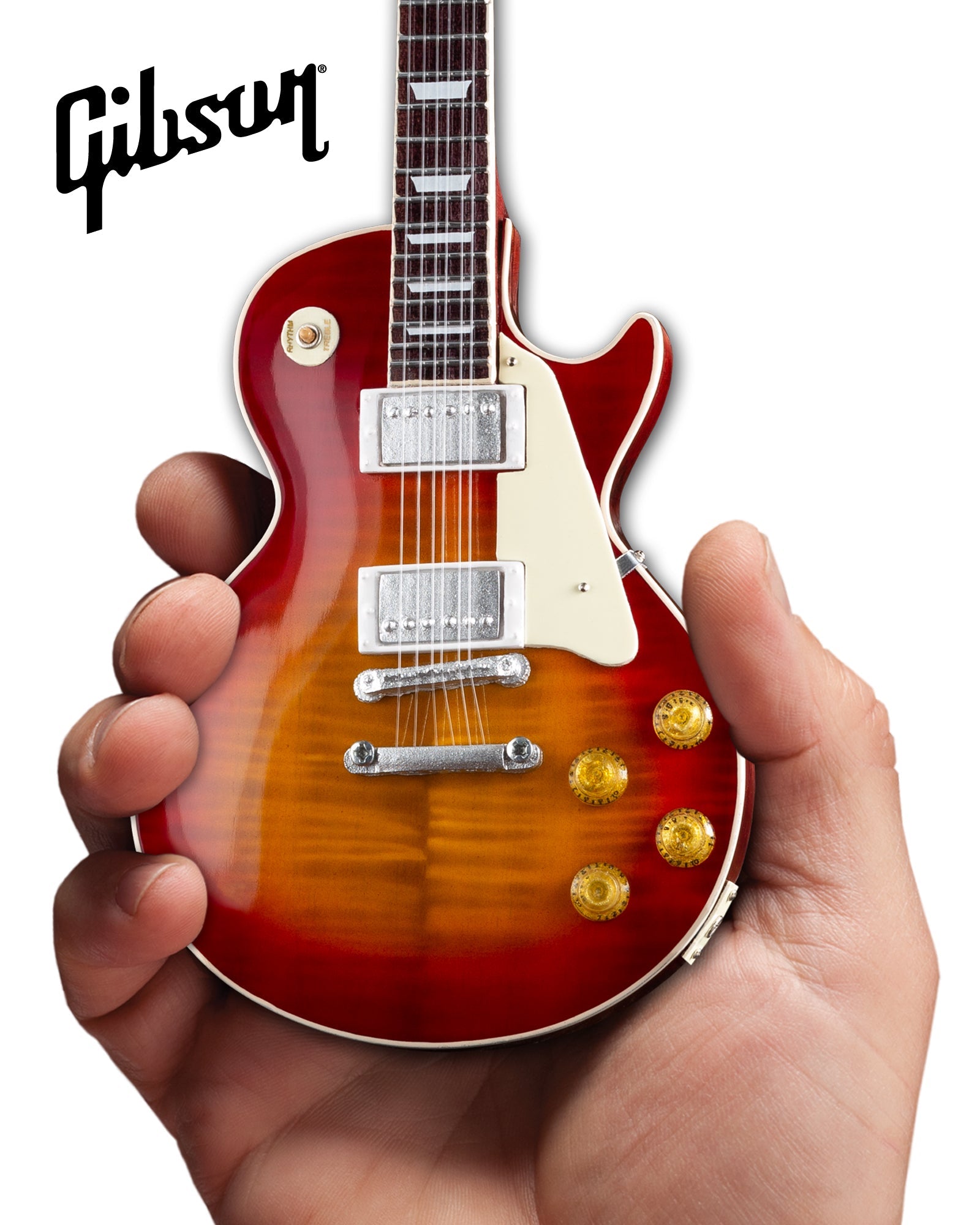 GIBSON 1959 LES PAUL STANDARD CHERRY SUNBURST 1:4 SCALE MINI GUITAR MODEL