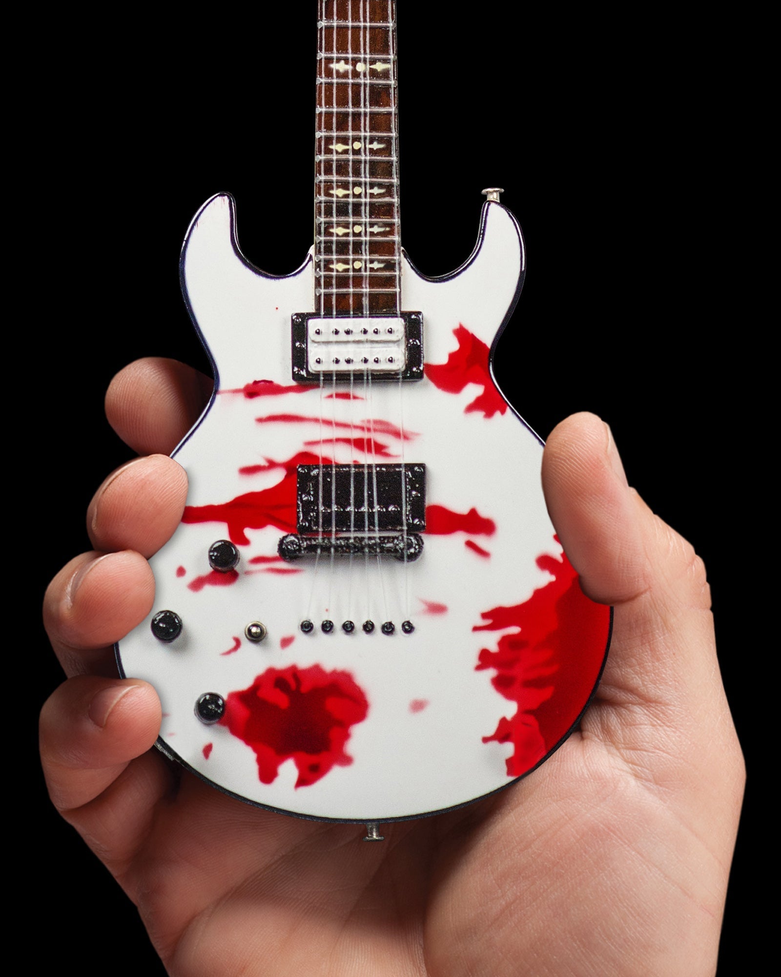 Officially Licensed Zacky Vengeance Blood Splat Schecter Mini Guitar R