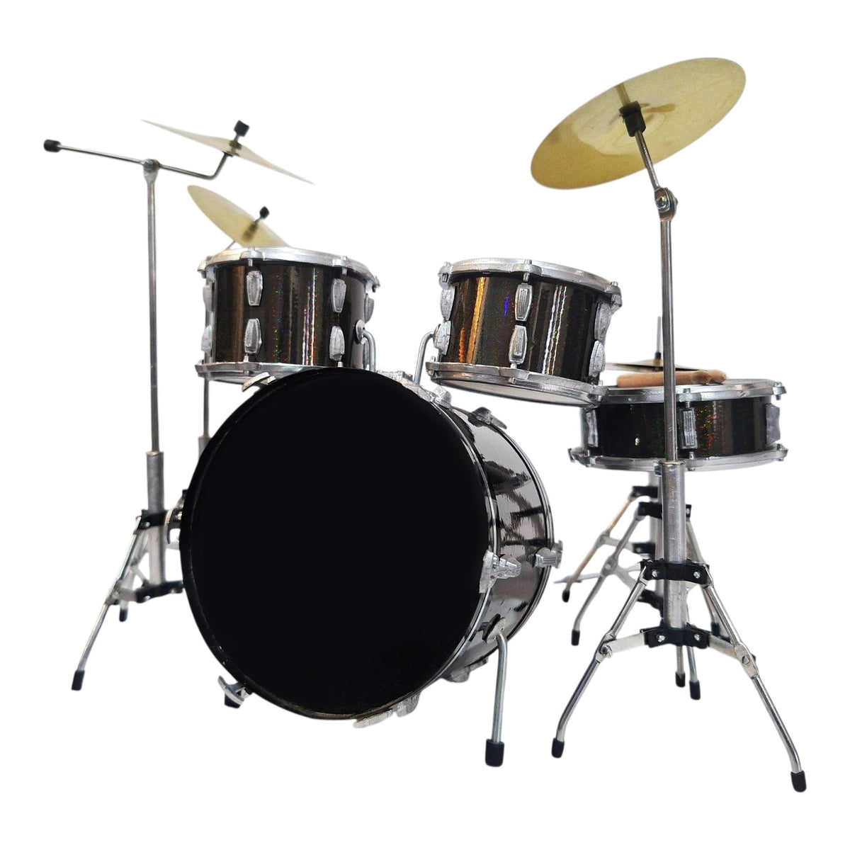 CLASSIC 5-PIECE BLACK SPARKLE DRUM SET MINI REPLICA COLLECTIBLE