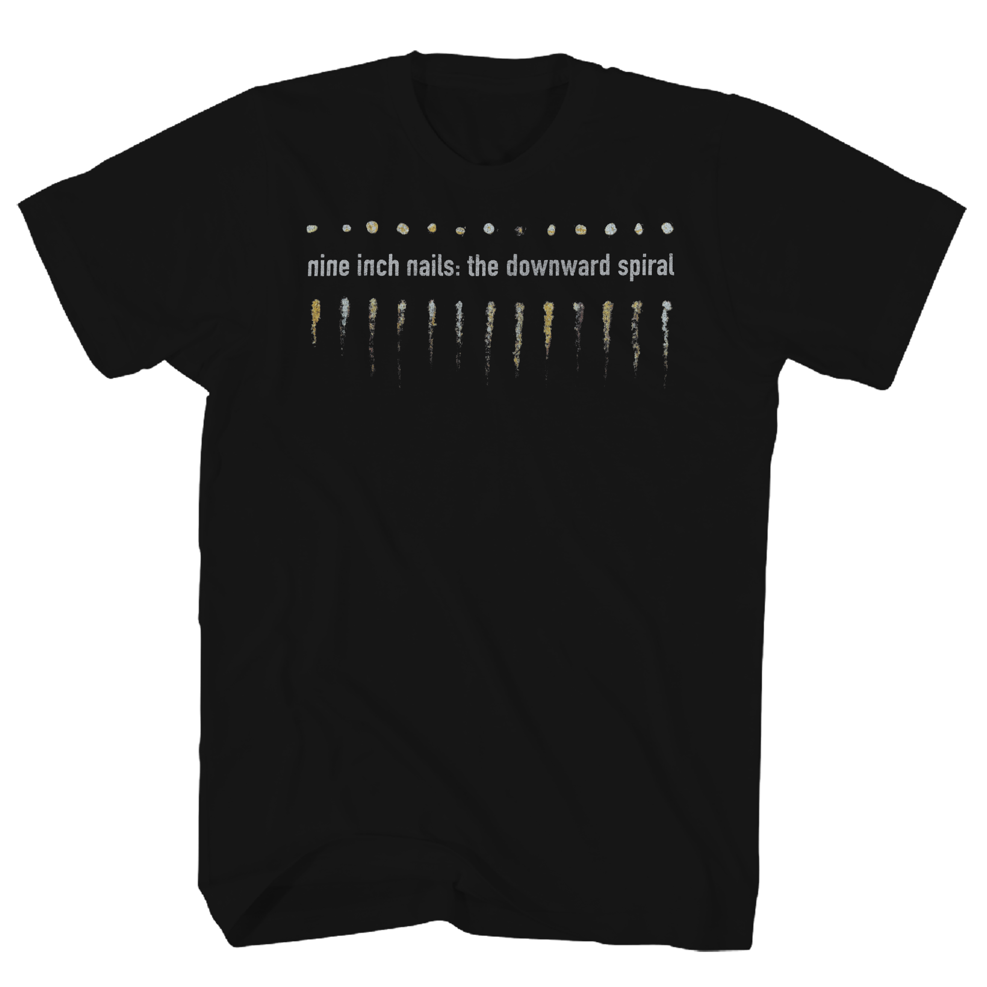 NINE INCH NAILS DOWNWARD SPIRAL FRT/BACK BLACK T-SHIRT NINE INCH NAILS DOWNWARD SPIRAL FRT/BACK BLACK T-SHIRT