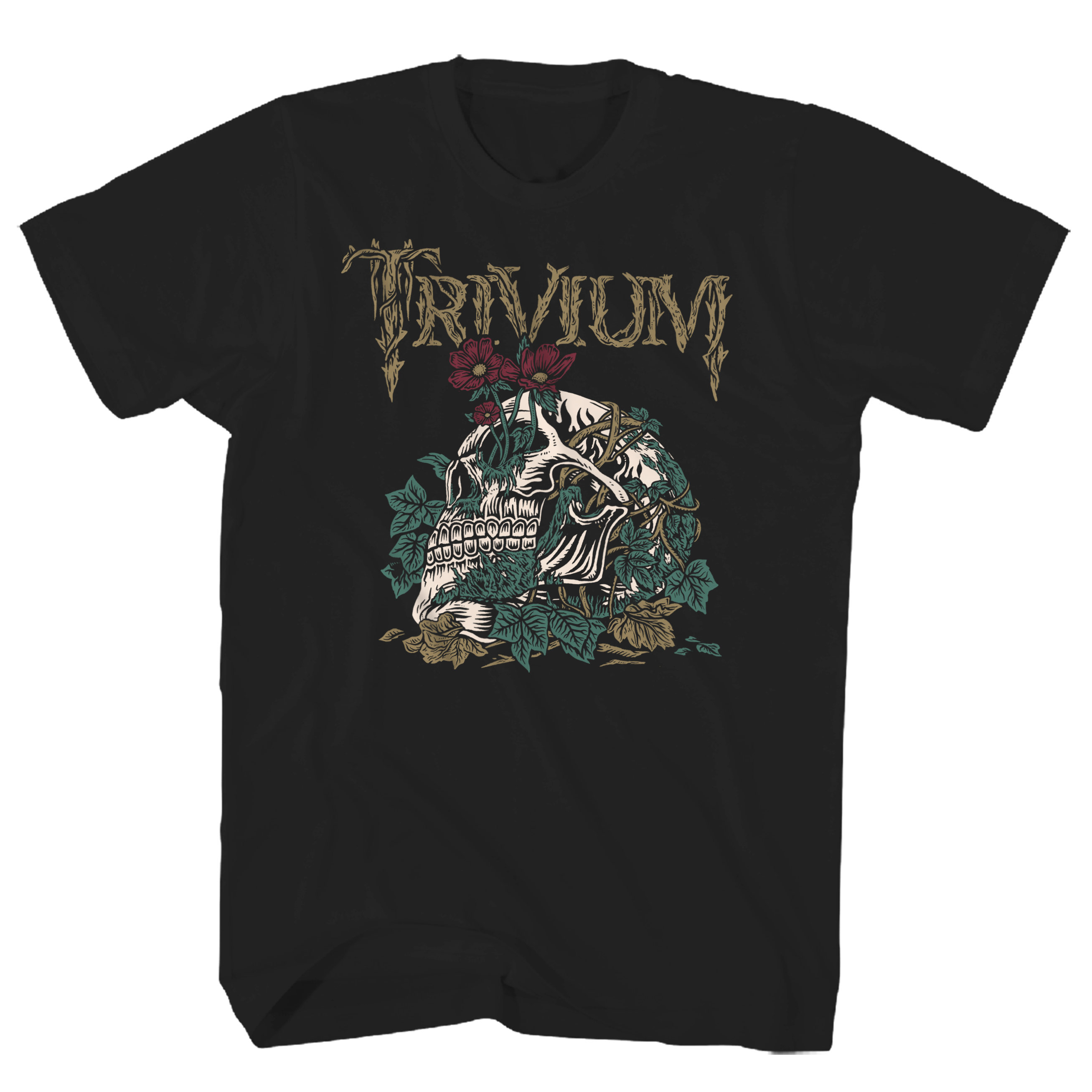 TRIVIUM SKELETON HEAD BLACK T-SHIRT