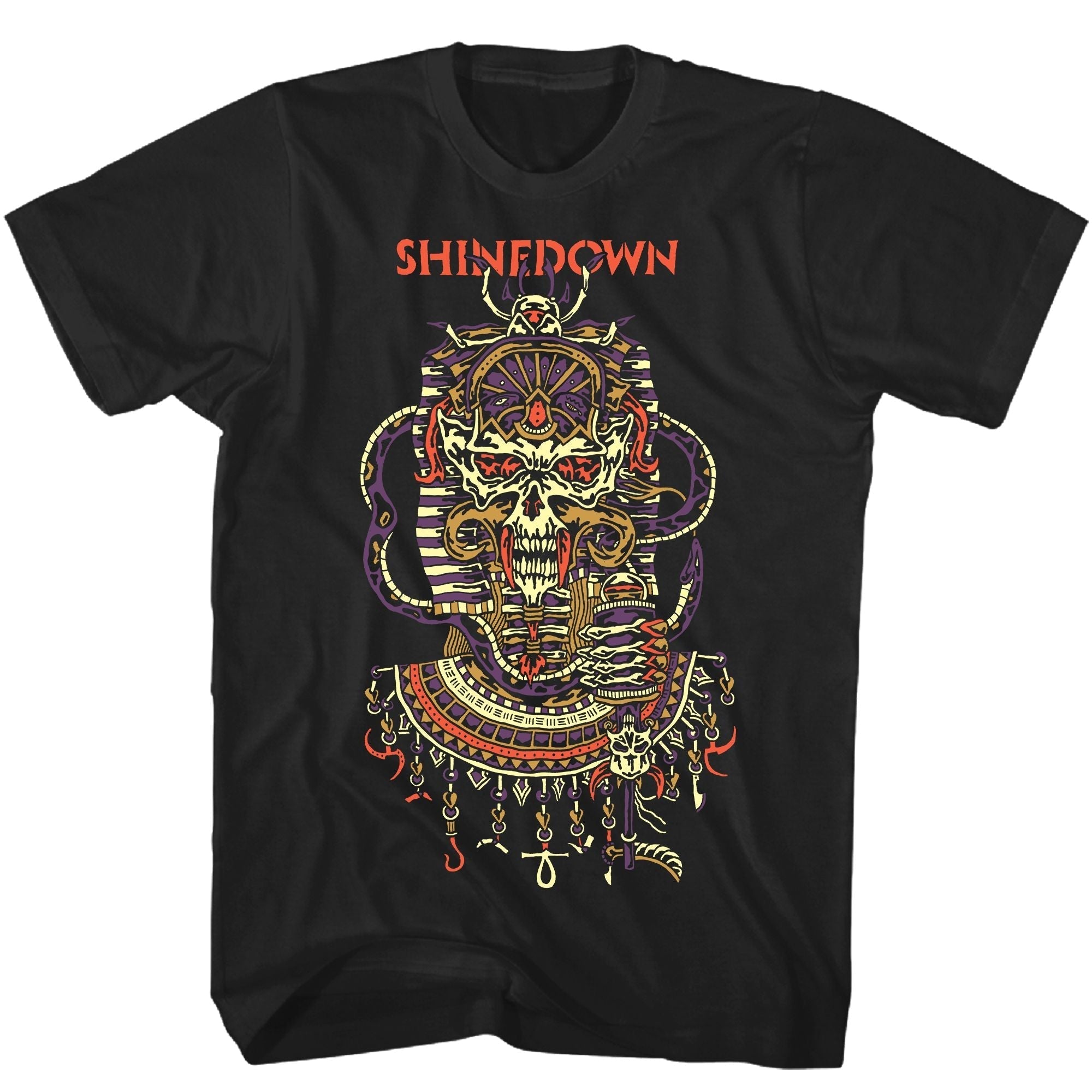 SHINEDOWN PLANET ZERO SKULL T-SHIRT