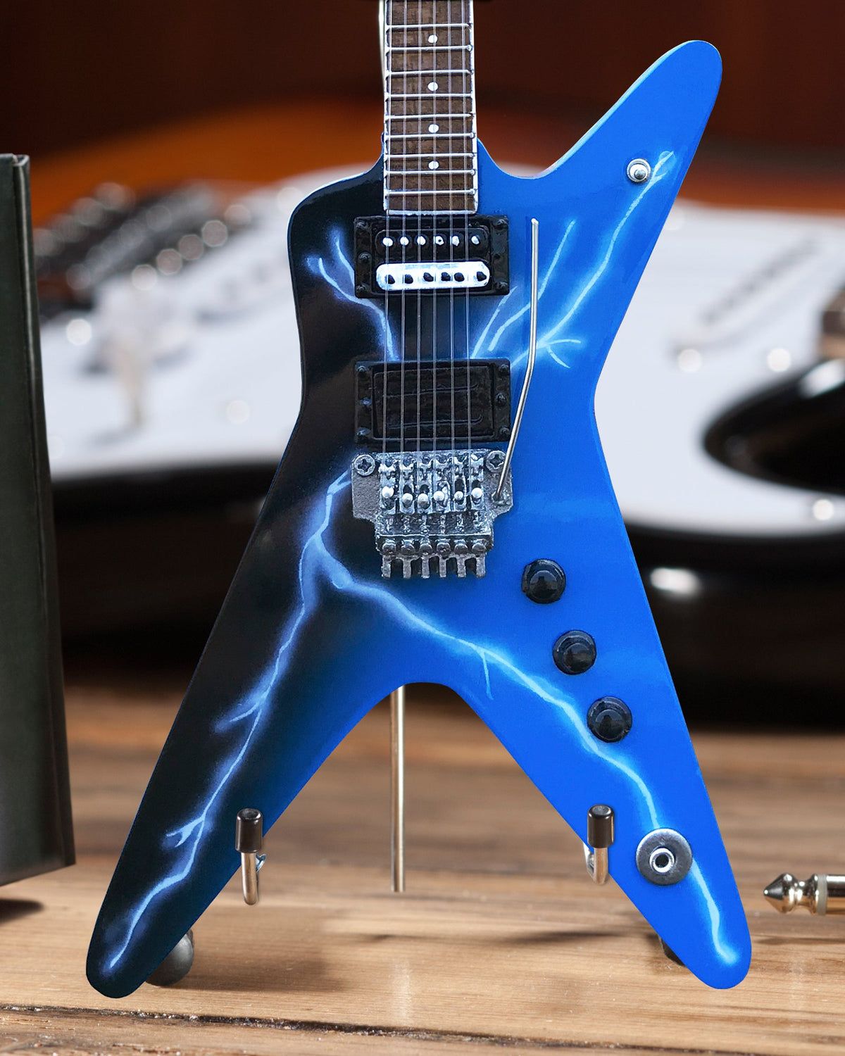 LICENSED DEAN DIMEBAG DARRELL FROM HELL LIGHTNING BOLT MINI GUITAR MODEL