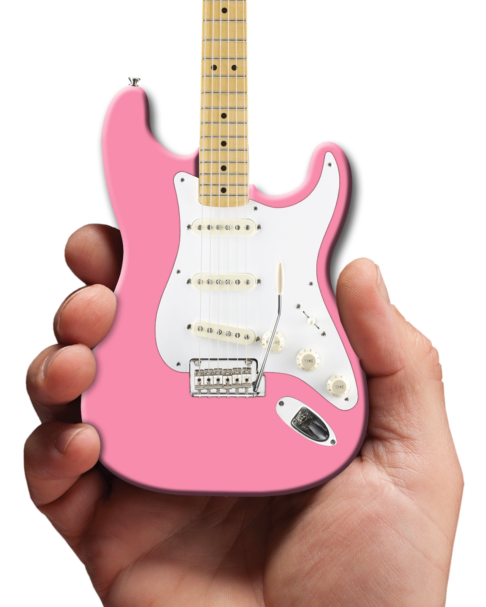 PINK FENDER™ STRAT™ MINIATURE GUITAR REPLICA - OFFICIALLY LICENSED