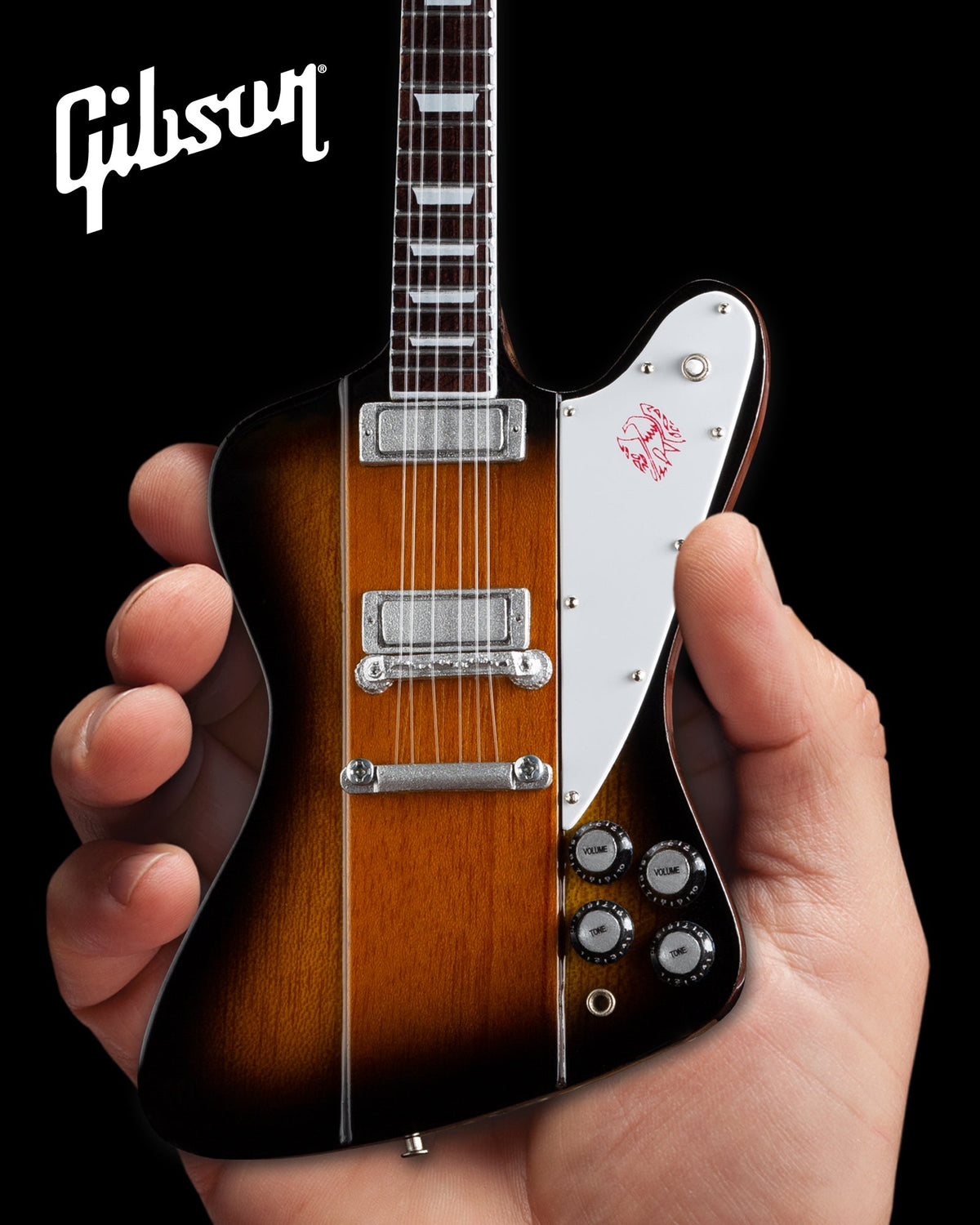 GIBSON FIREBIRD V VINTAGE SUNBURST 1:4 SCALE MINI GUITAR MODEL