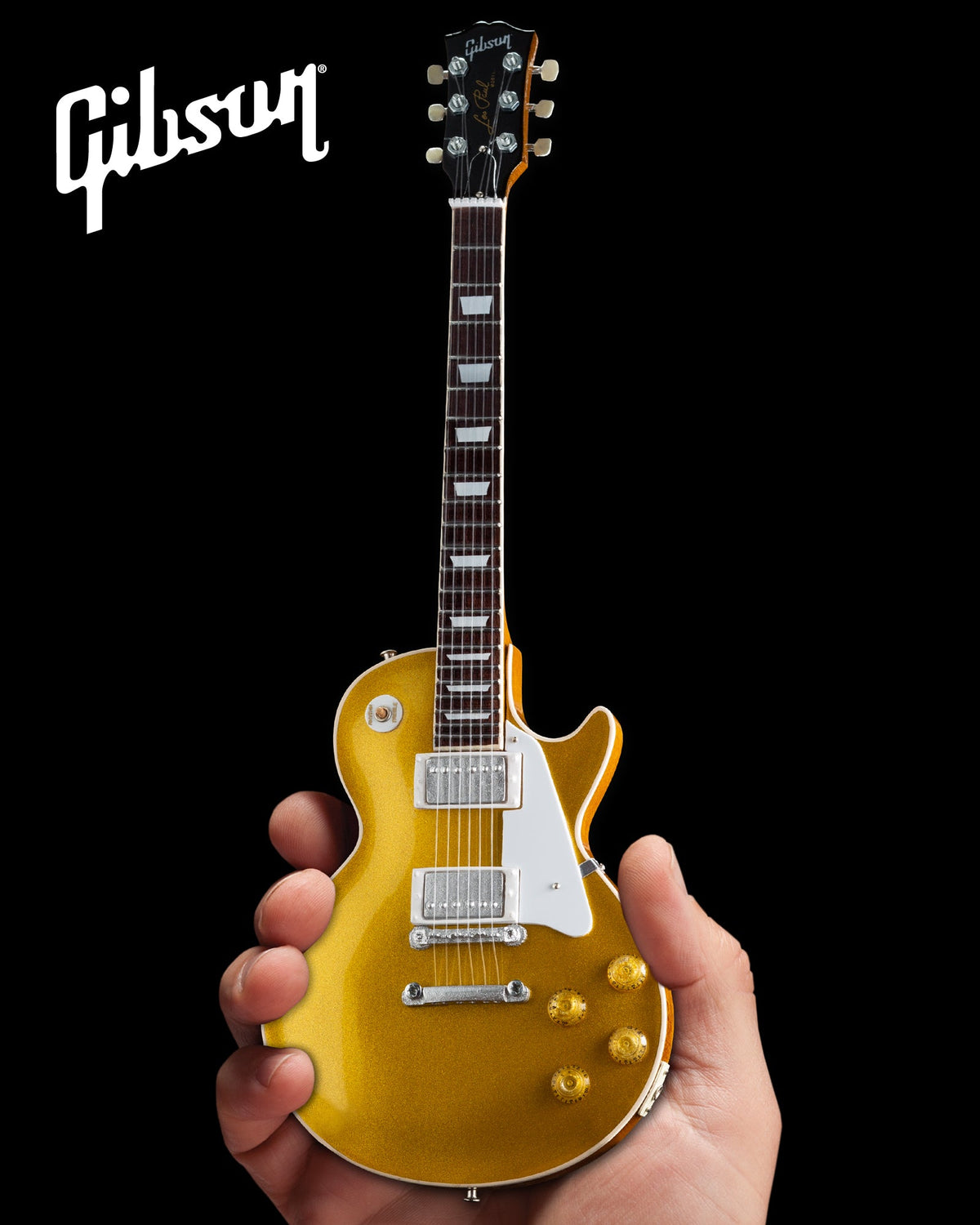 GIBSON 1957 LES PAUL GOLD TOP 1:4 SCALE MINI GUITAR MODEL