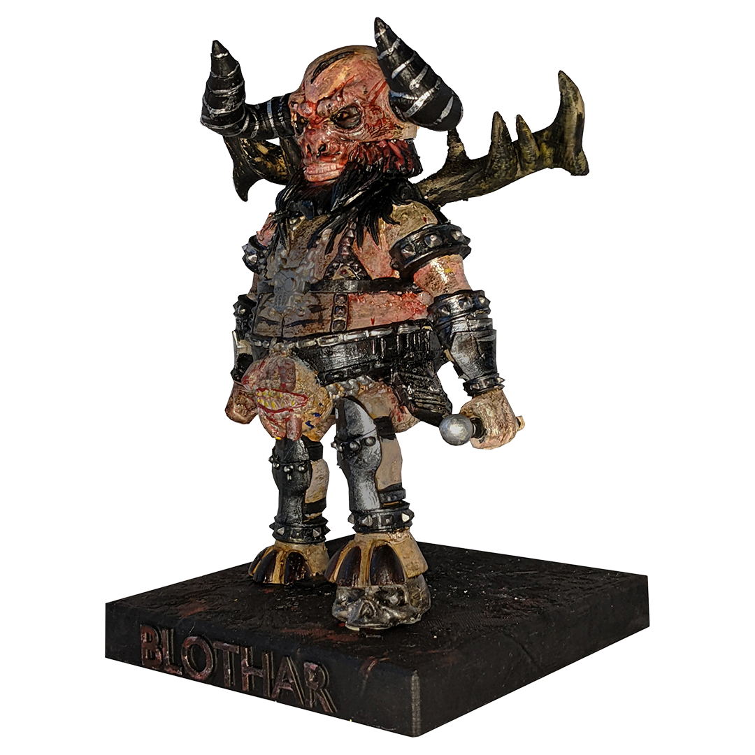 GWAR 'THE NEW DARK AGES' LP (Sunbolt Orange Vinyl) + BLOTHAR THE BESERKER BOBBLEHEAD