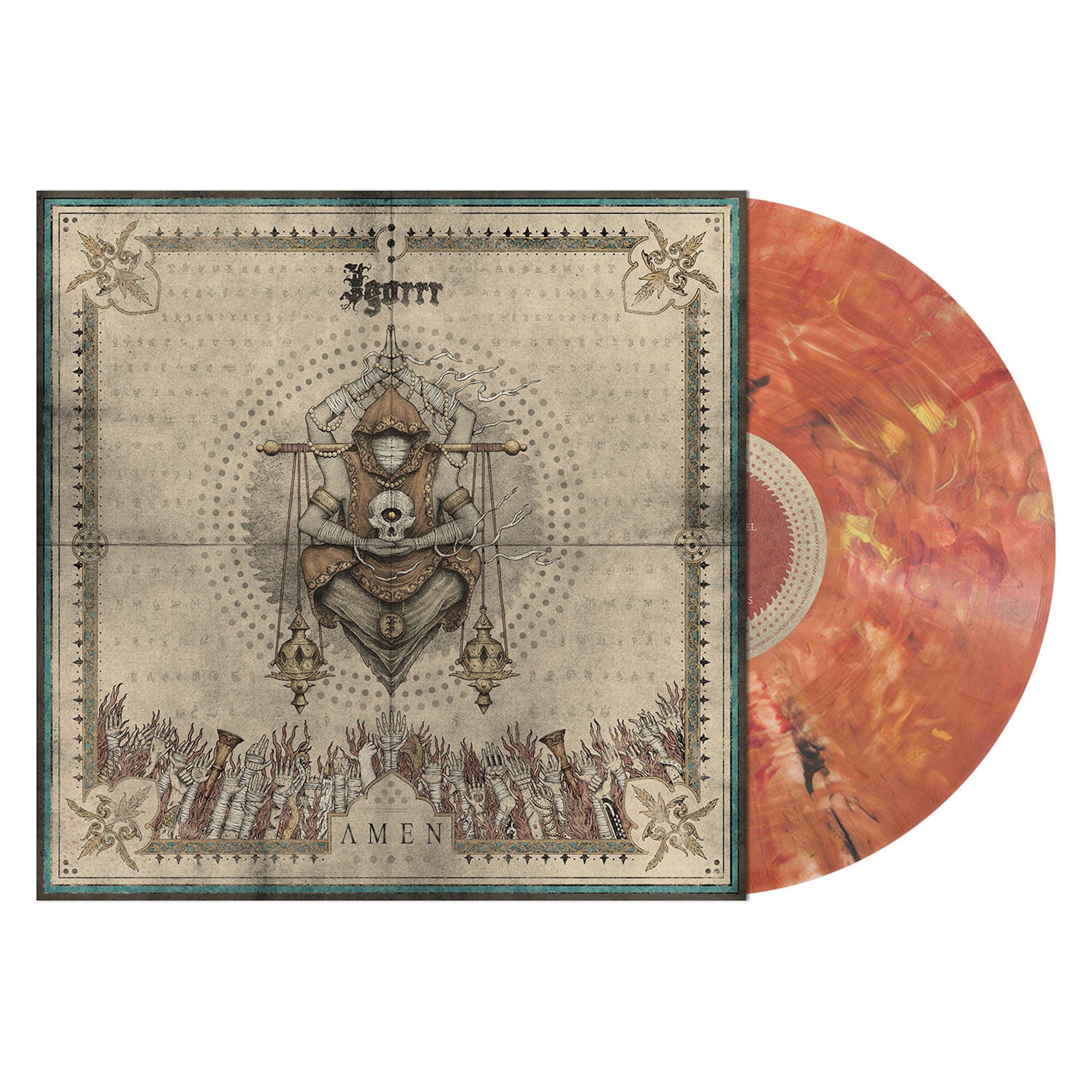 洋楽 Igorrr - Reissue LP Vinyl IGORRR 'AMEN' LP (Reddish Orange, Black Yellow Marble Vinyl)