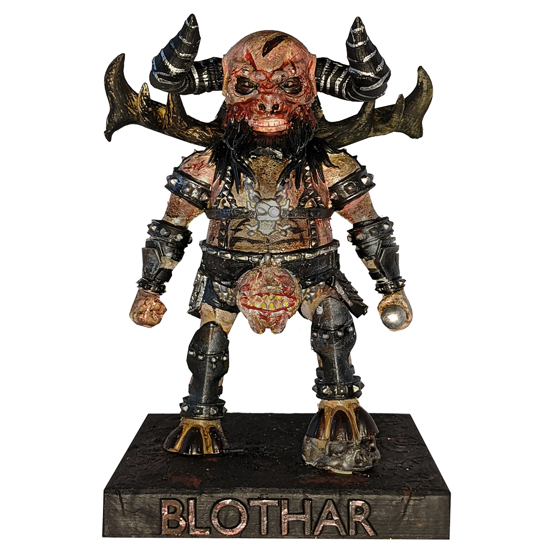 GWAR 'THE NEW DARK AGES' LP (Sunbolt Orange Vinyl) + BLOTHAR THE BESERKER BOBBLEHEAD