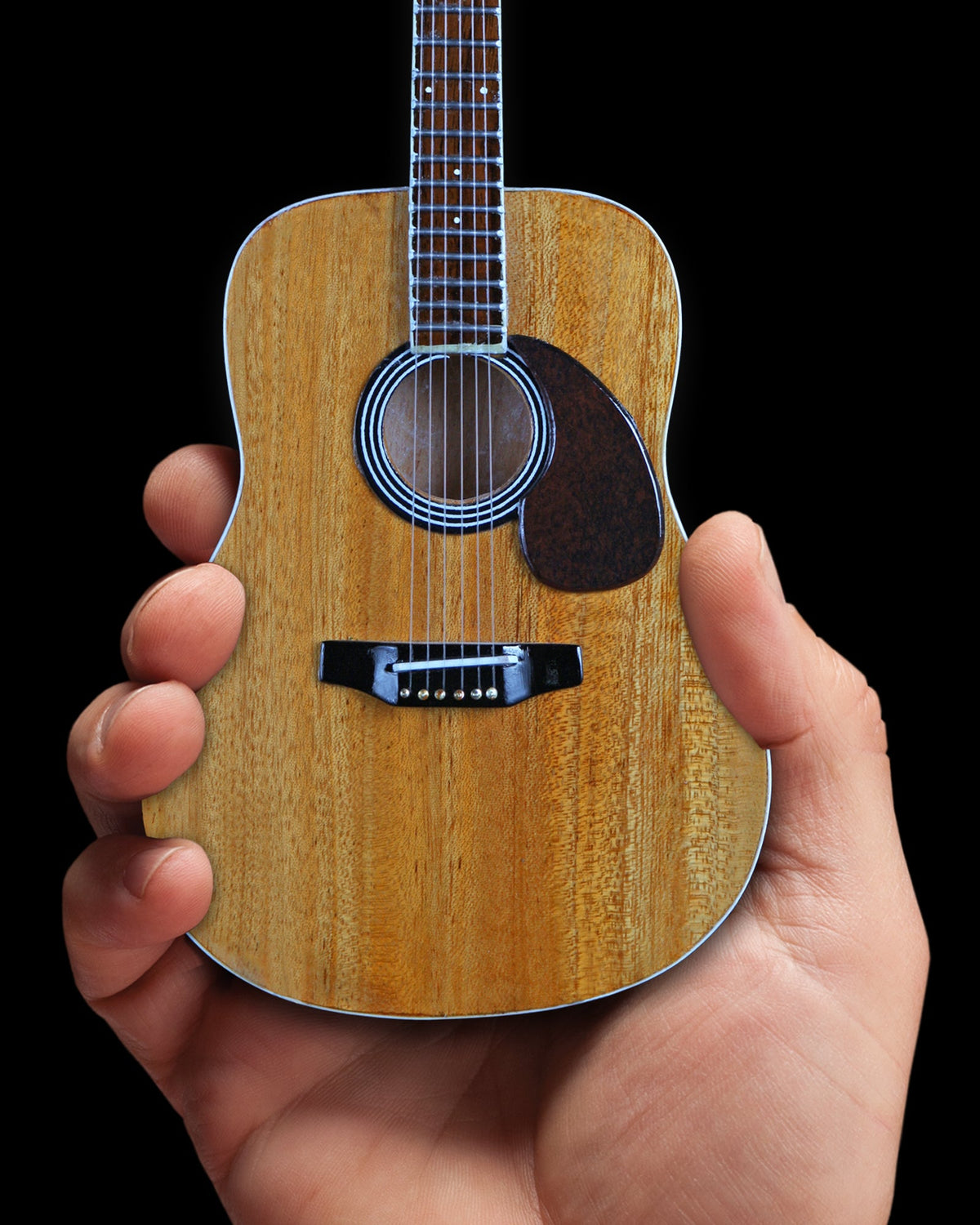 CLASSIC DREADNOUGHT NATURAL FINISH ACOUSTIC MINIATURE GUITAR REPLICA COLLECTIBLE