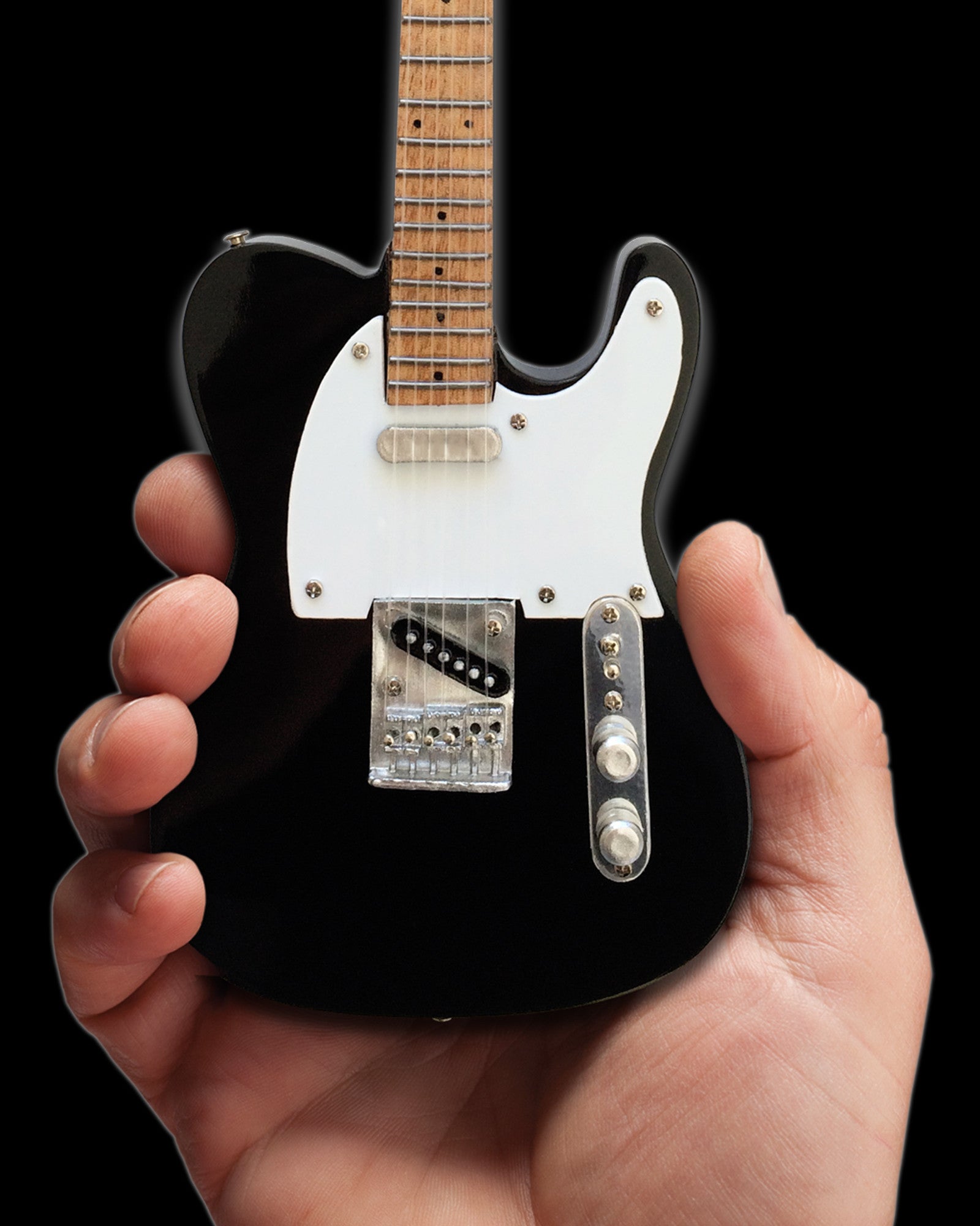 OFFICIALLY LICENSED MINIATURE BLACK FENDER™ TELECASTER™ GUITAR REPLICA