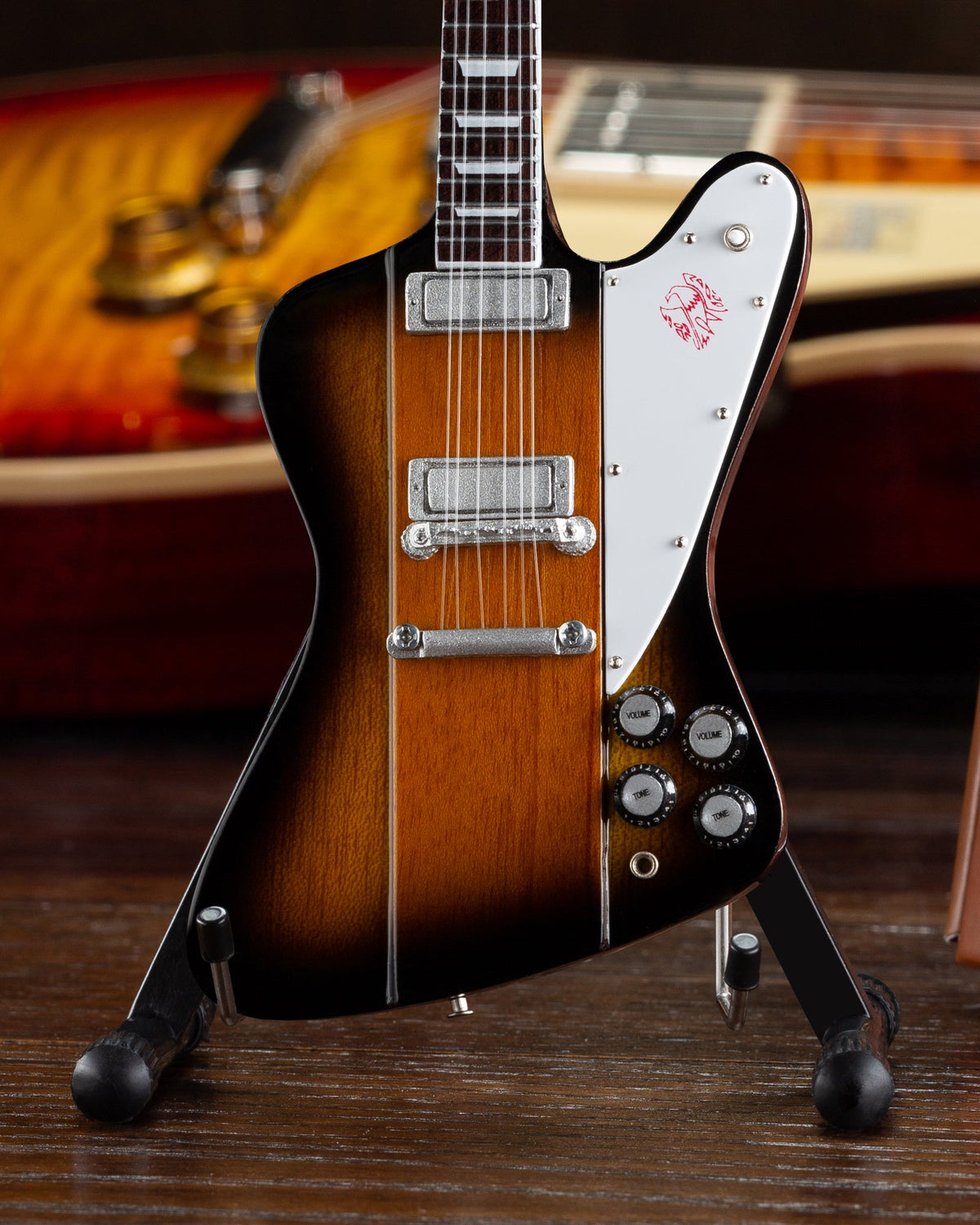 GIBSON FIREBIRD V VINTAGE SUNBURST 1:4 SCALE MINI GUITAR MODEL