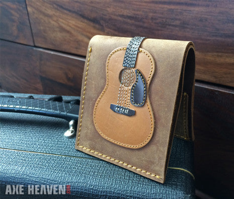 DREADNOUGHT ACOUSTIC GUITAR WALLET - HANDMADE FROM GENUINE LEATHER