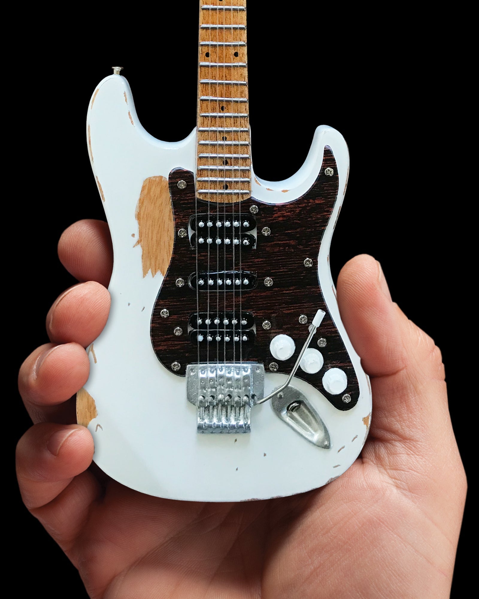 LICENSED FENDER™ STRAT™ - VINTAGE WHITE MINIATURE GUITAR MODEL