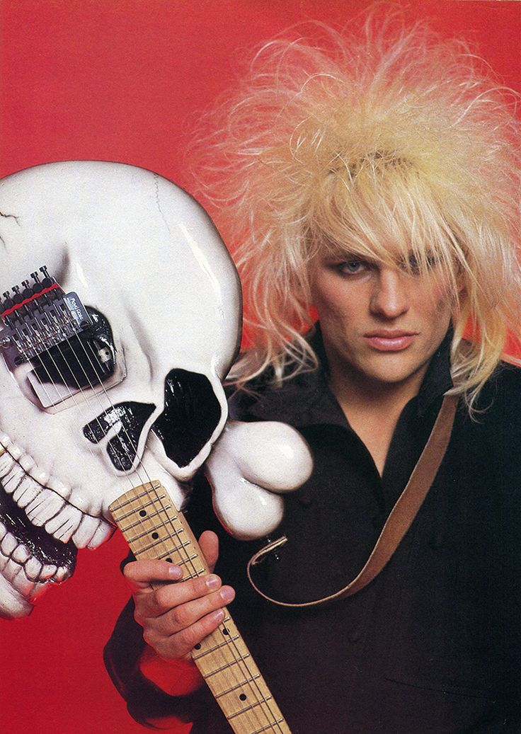 OFFICIAL B.C. RICH® CUSTOM SKULL MINIATURE GUITAR REPLICA - C.C. DEVILLE - POISON