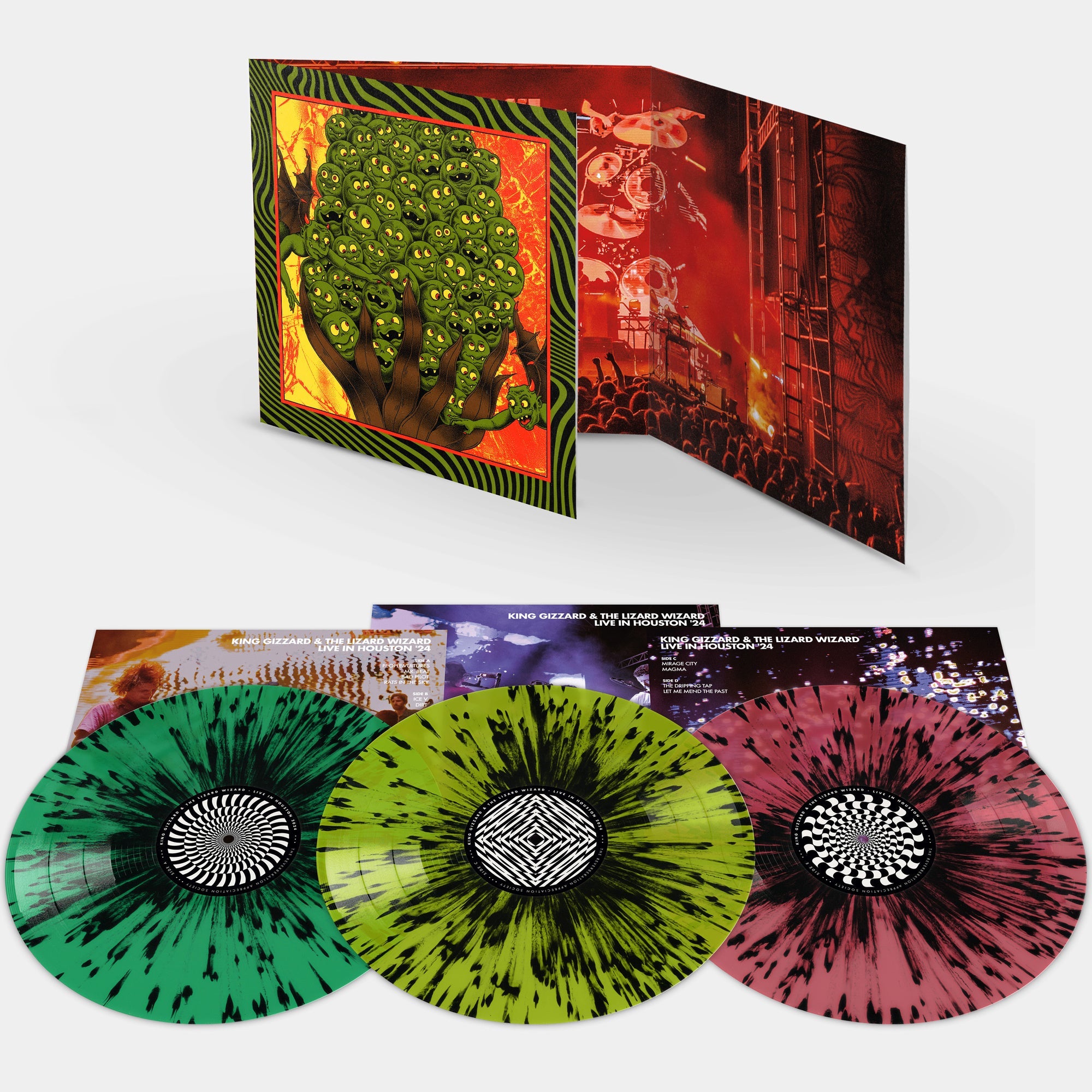 KING GIZZARD & THE LIZARD WIZARD 'LIVE IN HOUSTON '24' 3LP (Triple Gatefold Splatter Vinyl)