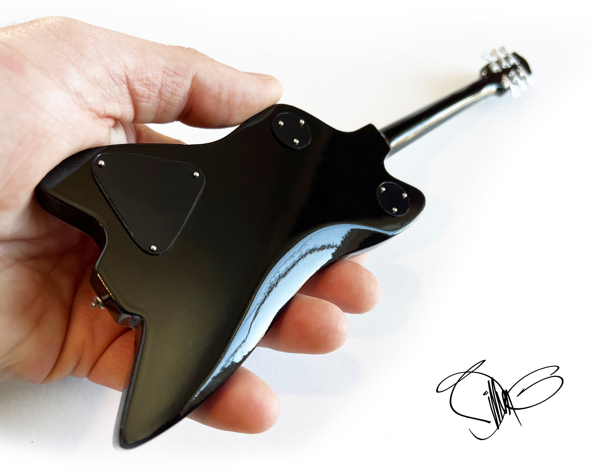 BILLY F GIBBONS SIGNATURE BILLY BO GRETSCH MINIATURE GUITAR MODEL REPLICA COLLECTIBLE