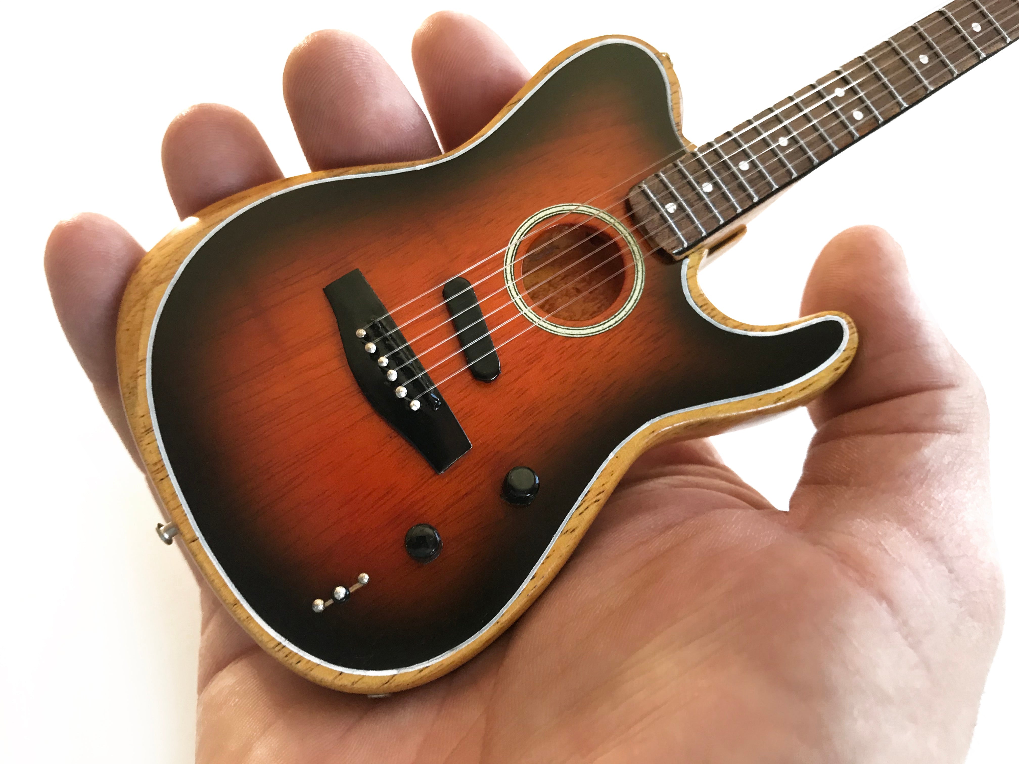 THE AMERICAN ACOUSTASONIC™ TELECASTER® FENDER™ MINIATURE GUITAR REPLICA - SUNBURST