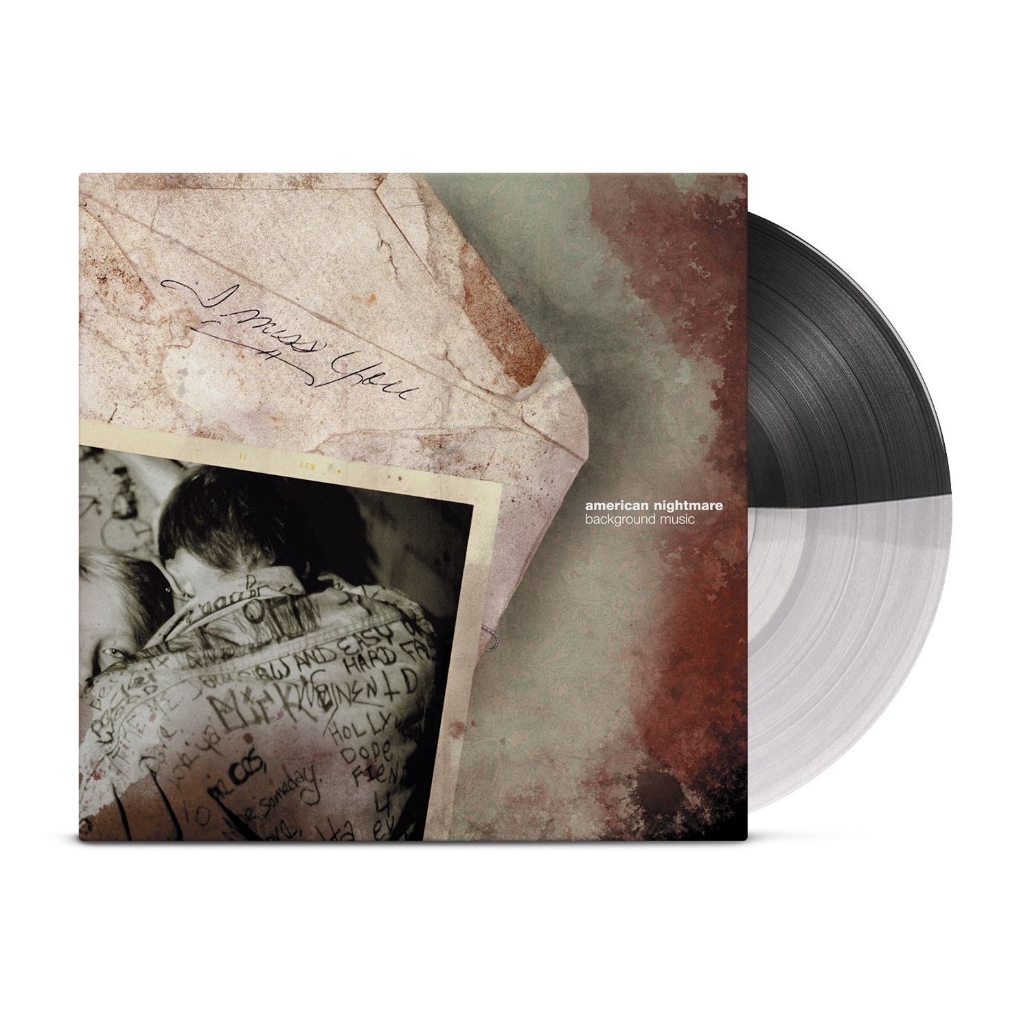 AMERICAN NIGHTMARE ‘BACKGROUND MUSIC’ LP (Limited Edition – Only 250 Made, Half Clear / Half Black Vinyl)