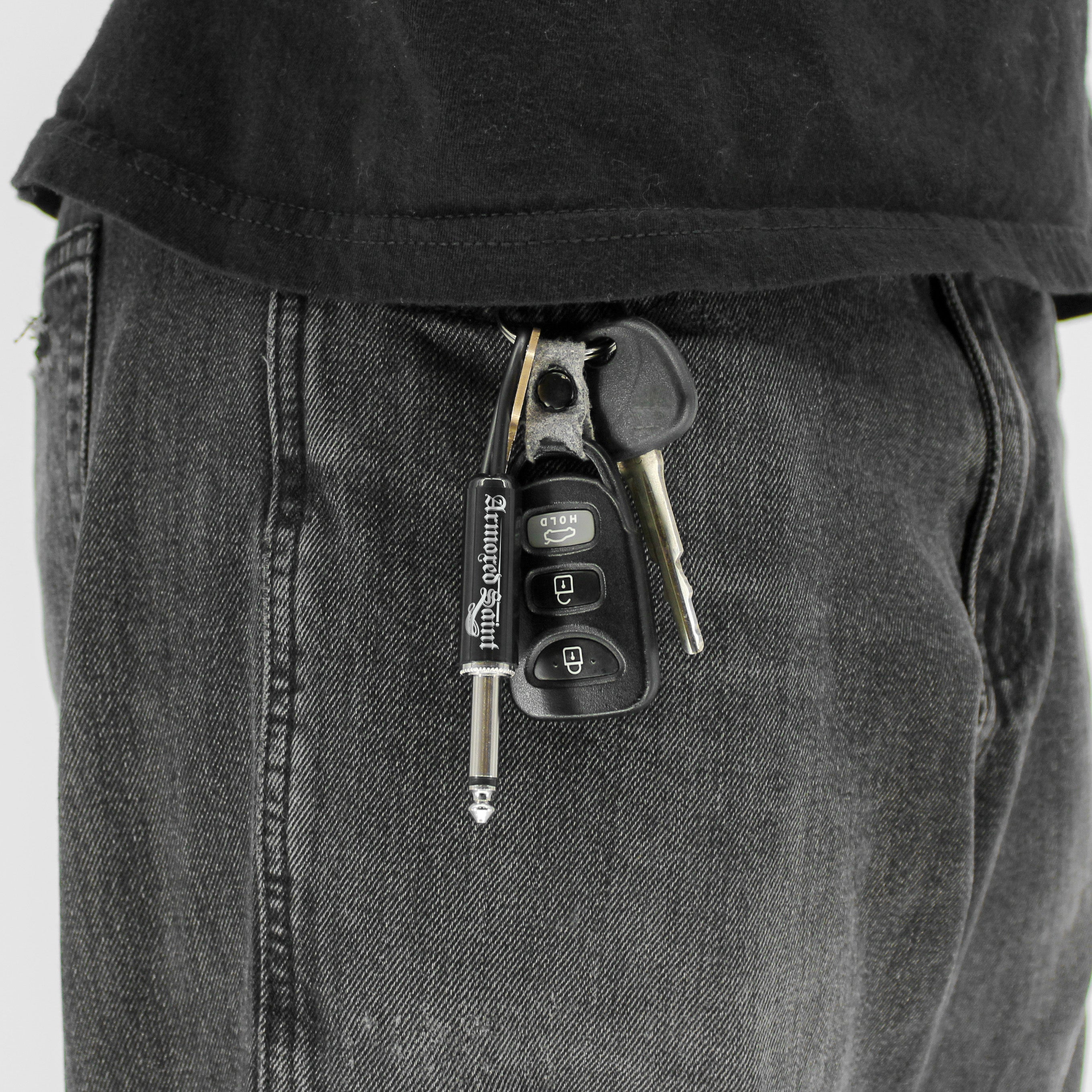 ARMORED SAINT LOGO GUITAR PLUG KEYCHAIN