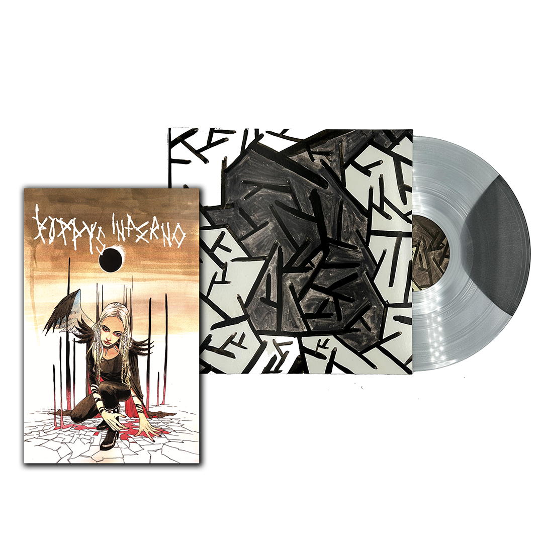 POPPY: POPPY'S INFERNO VARIANT #1 - HARDCOVER + 'MUSIC TO SCREAM TO' LP (Limited Edition, Gray Swirl Vinyl)