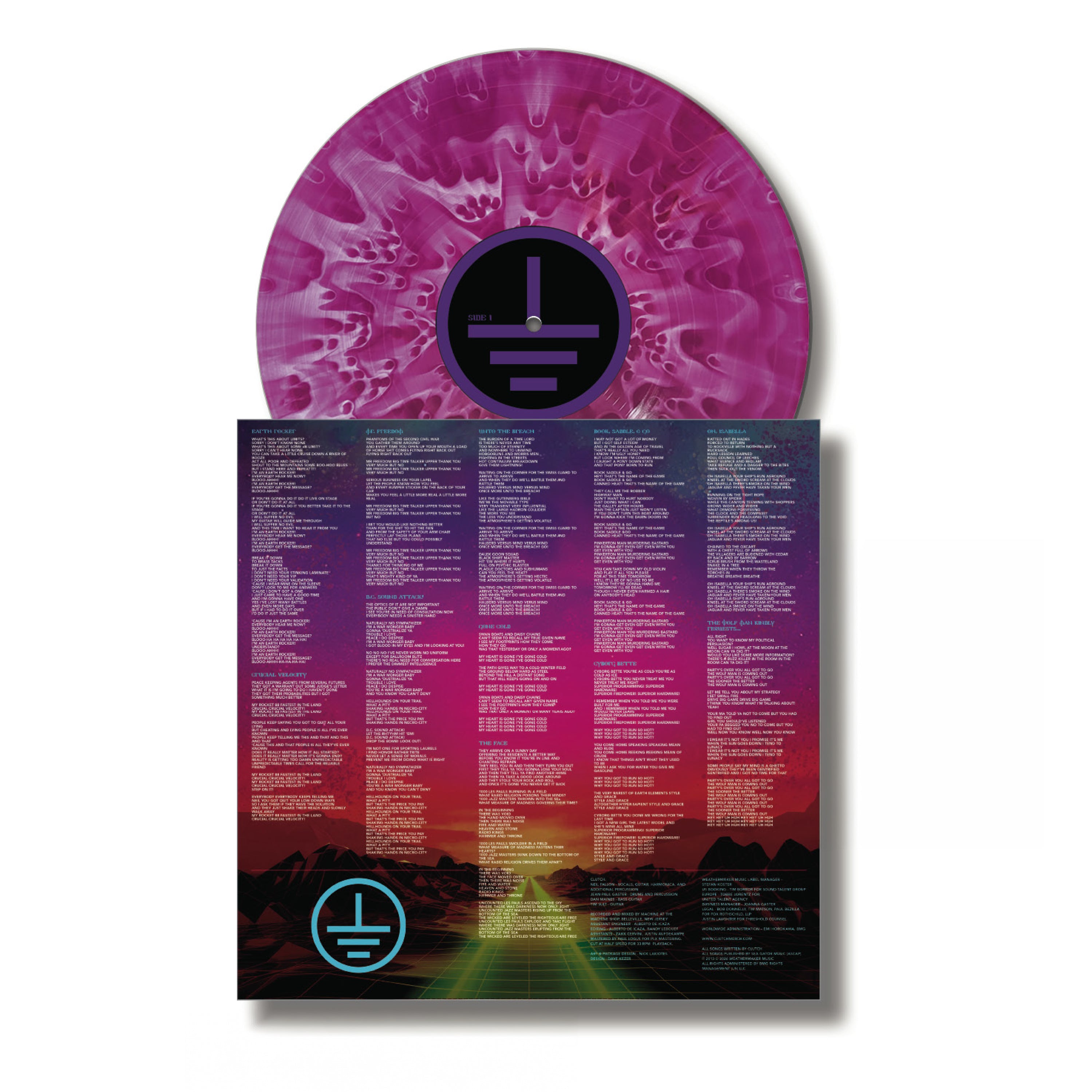 CLUTCH 'EARTH ROCKER' LP (Clutch Collector's Series, Grape Ghost Vinyl)