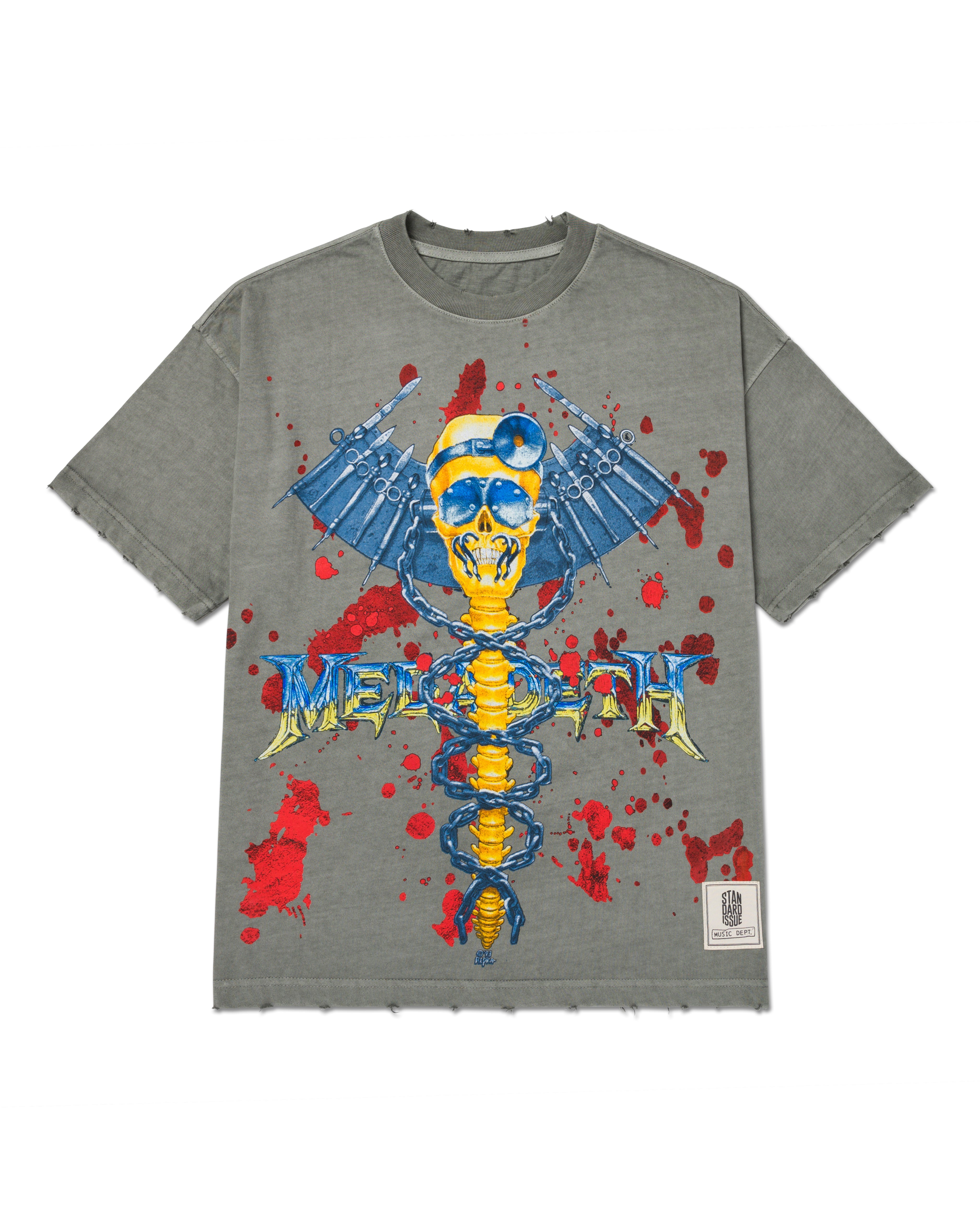 Megadeth Dr Vic Boxy Tee Washed Concrete
