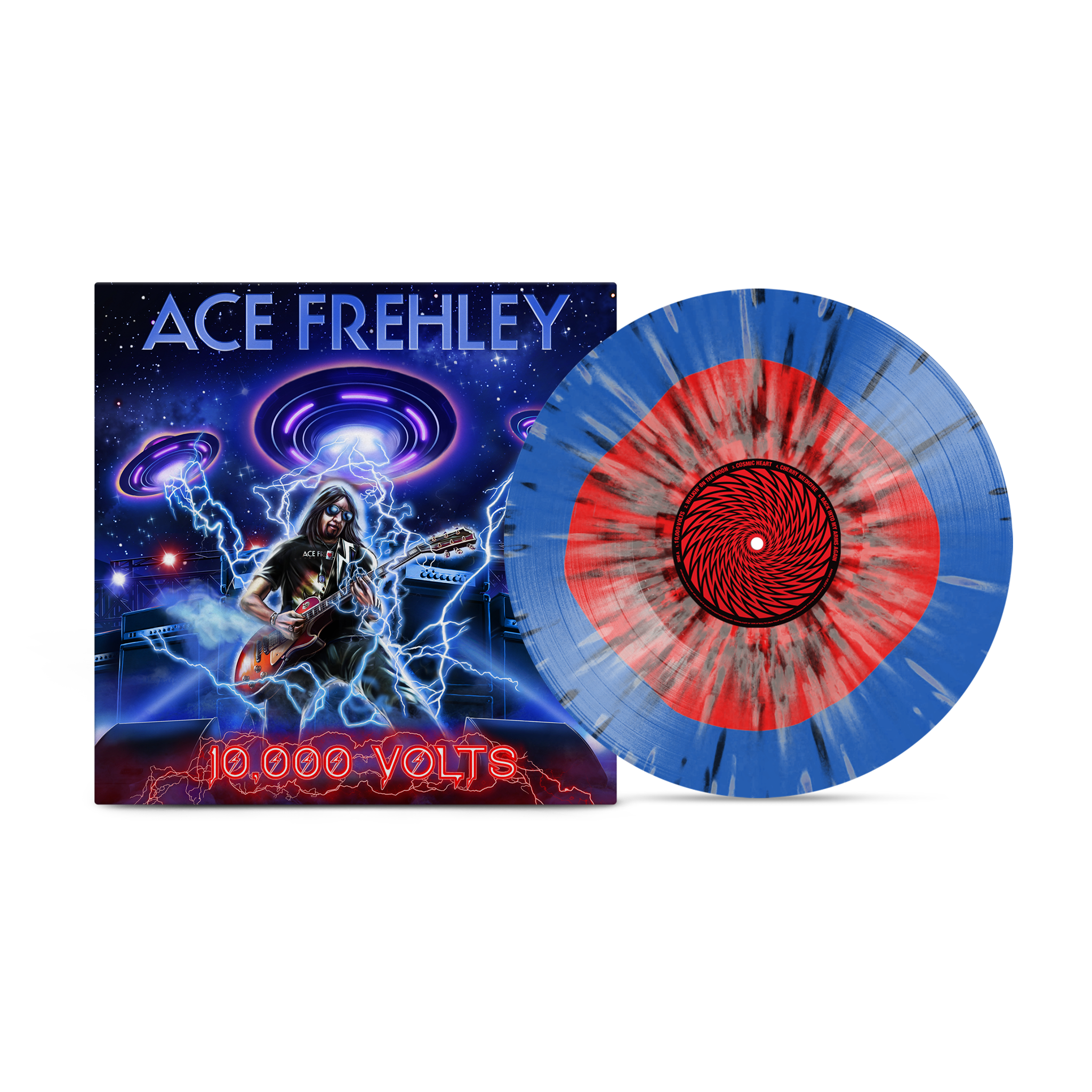 ACE FREHLEY '10,000 VOLTS' (Color In Color Splatter Vinyl) + FREE PIN