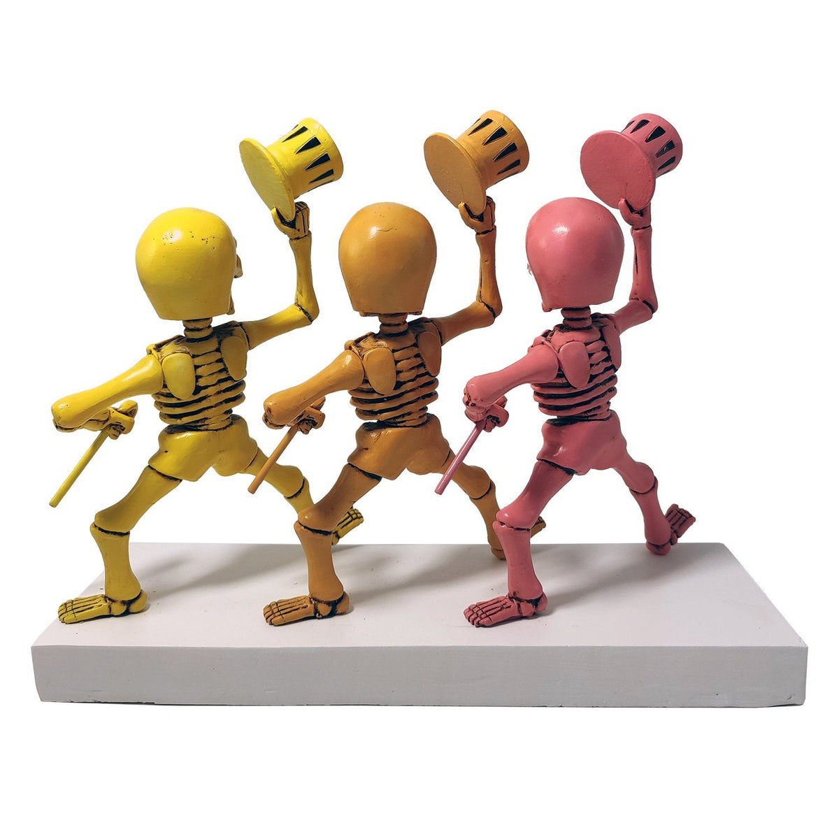 *BLEMISHED BOX* GRATEFUL DEAD SKELTON PINK, ORANGE, YELLOW BOBBLEHEAD