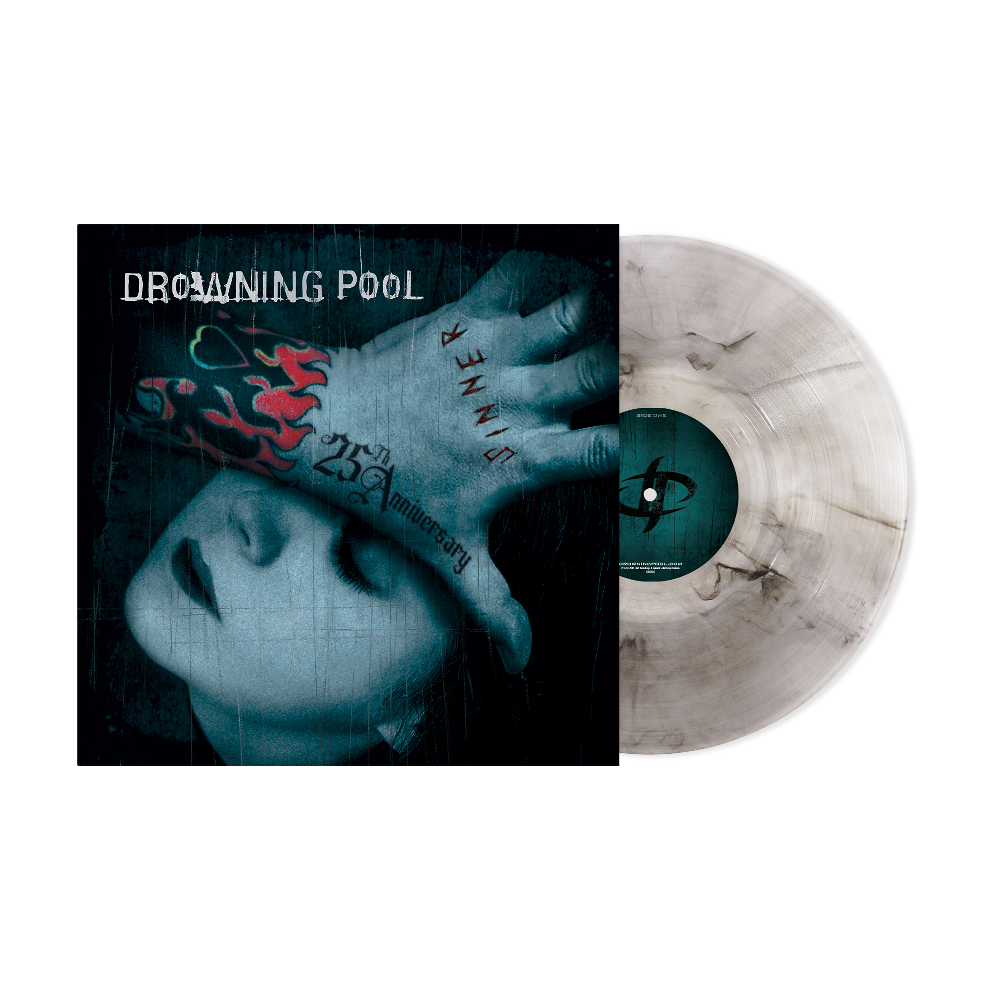 DROWNING POOL ‘SINNER’ 25TH ANNIVERSARY LP (Exclusive – Limited to 500, Smoke Clear Vinyl)
