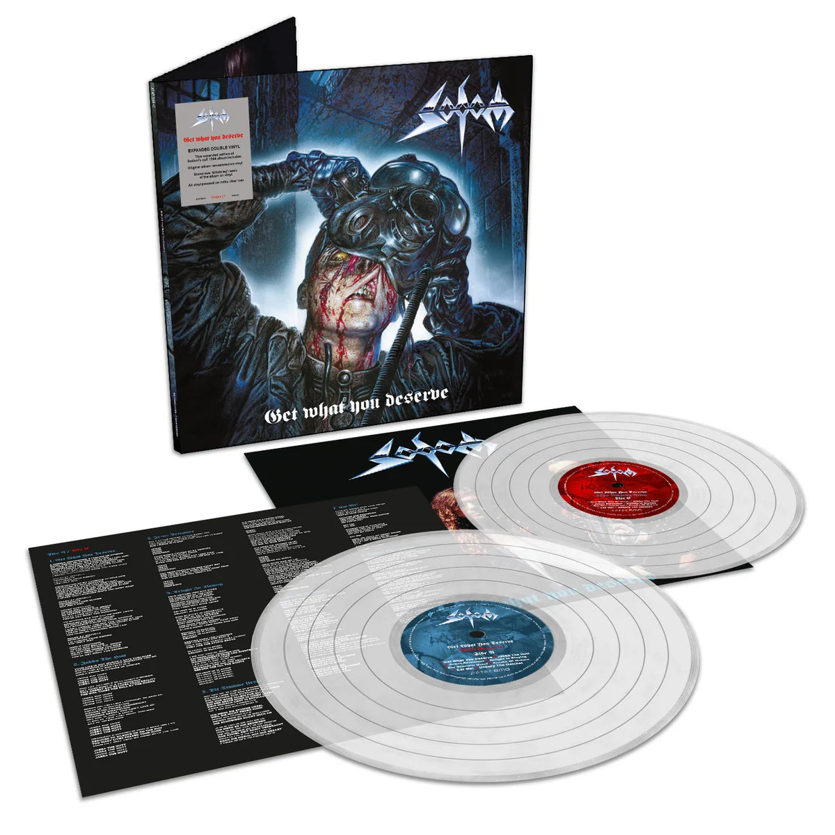 SODOM 'GET WHAT YOU DESERVE' 2LP (Expanded, Milky Clear Vinyl)