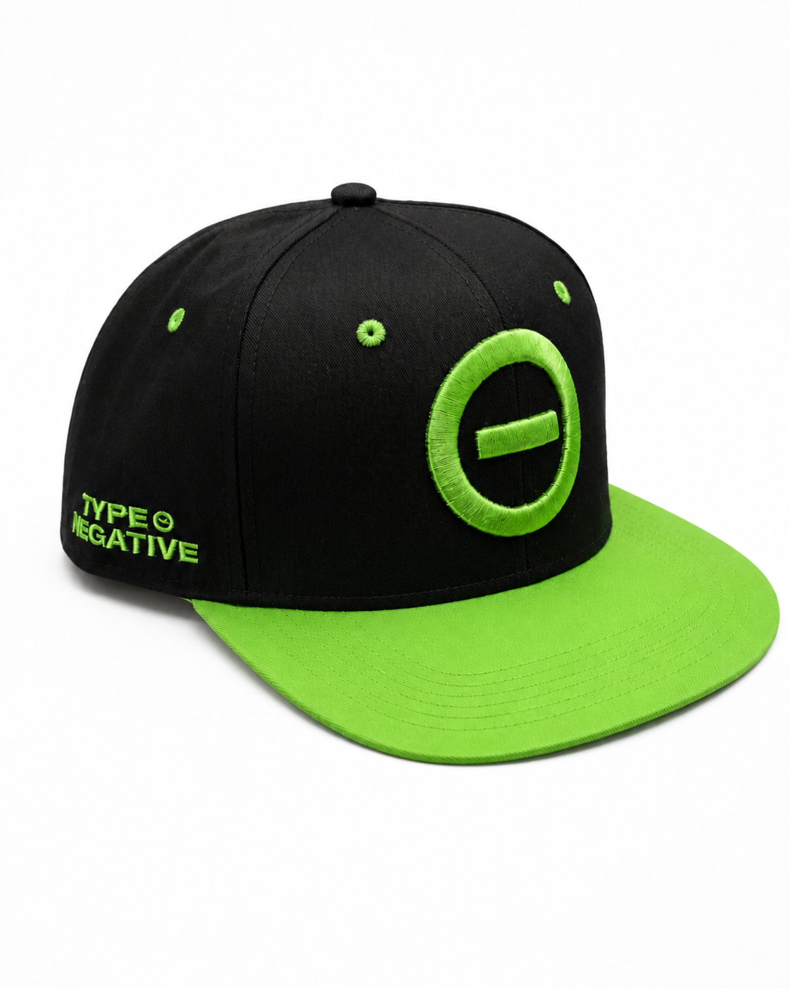 Type O Negative
3D/Flat Embroidery Black/Green 6 Panel Flatbill Snapback Cap