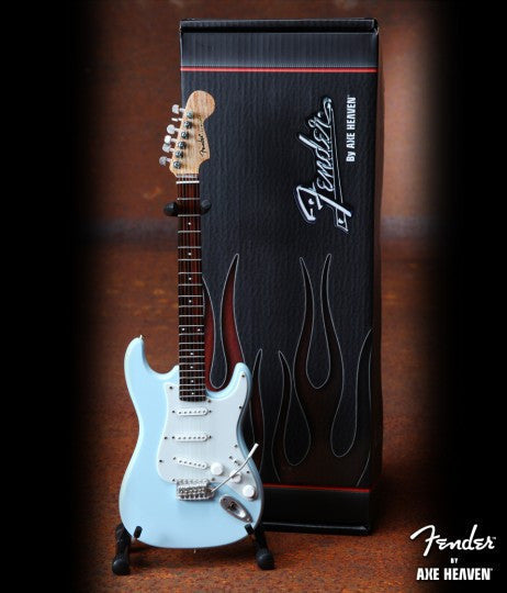 SONIC BLUE FENDER™ STRAT™ MINIATURE GUITAR REPLICA - OFFICIALLY LICENSED