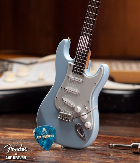 SONIC BLUE FENDER™ STRAT™ MINIATURE GUITAR REPLICA - OFFICIALLY LICENSED