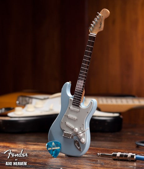 SONIC BLUE FENDER™ STRAT™ MINIATURE GUITAR REPLICA - OFFICIALLY LICENSED