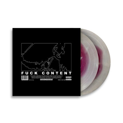 GREG PUCIATO 'FUCK CONTENT' 2LP (Limited Edition – Only 500 made, Clear w/ Red Blob Vinyl)
