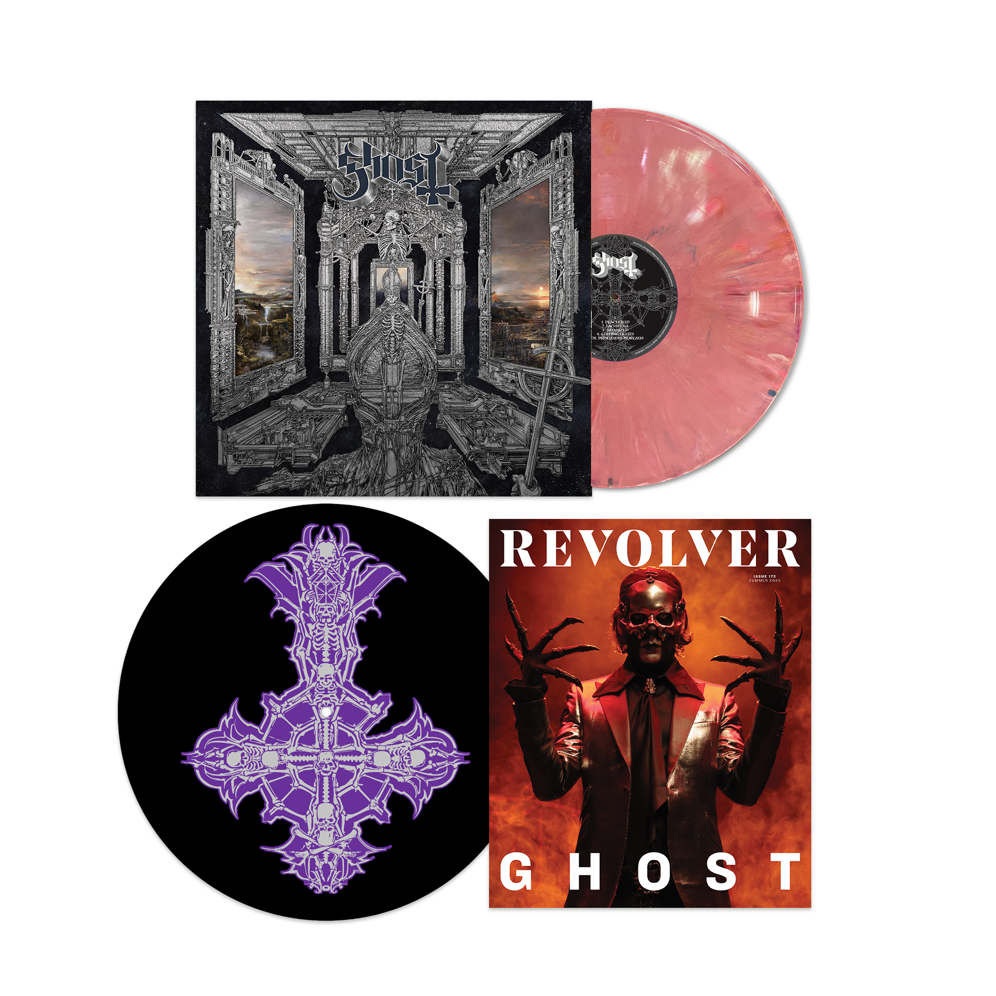 GHOST ‘SKELETÁ’ LP (Exclusive – Magenta Mix Vinyl) + REVOLVER SUMMER 2025 ISSUE & EXCLUSIVE SLIPMAT