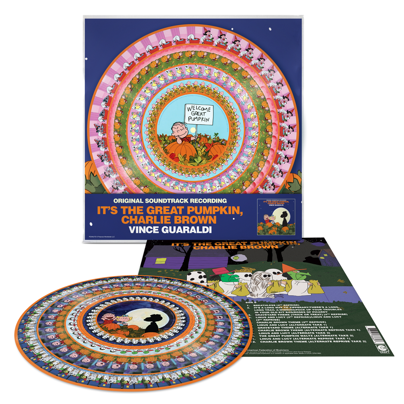 VINCE GUARALDI 'IT'S THE GREAT PUMPKIN, CHARLIE BROWN' LP (45 RPM, Zoe