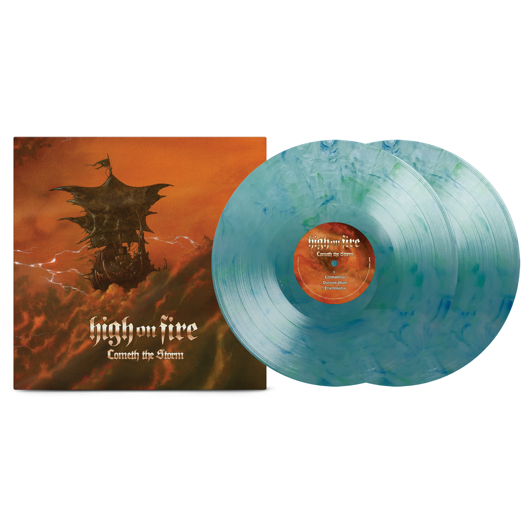 HIGH ON FIRE ‘COMETH THE STORM’ 2LP (Limited Edition – Only 300 made, Sky Blue & Spring Green Vinyl)