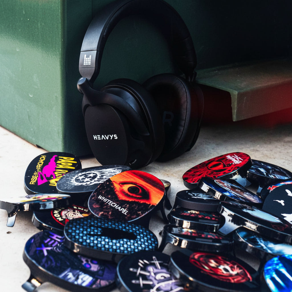 HEAVYS H1H HEADPHONES + PREMIUM SILVER-COATED CABLE + BONUS TRAVEL CASE