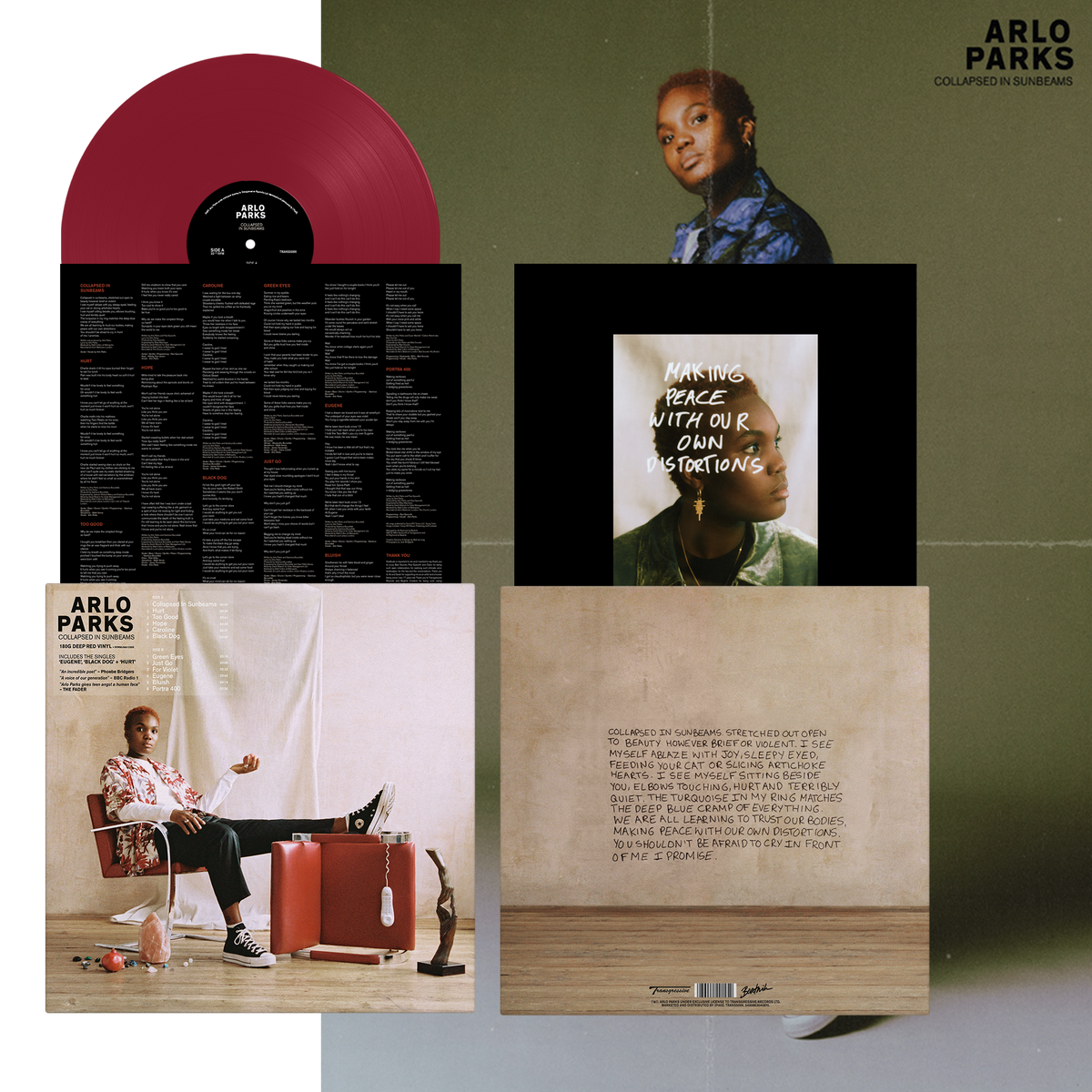 ARLO PARKS 'COLLAPSED IN SUNBEAMS' LP (Red Vinyl)