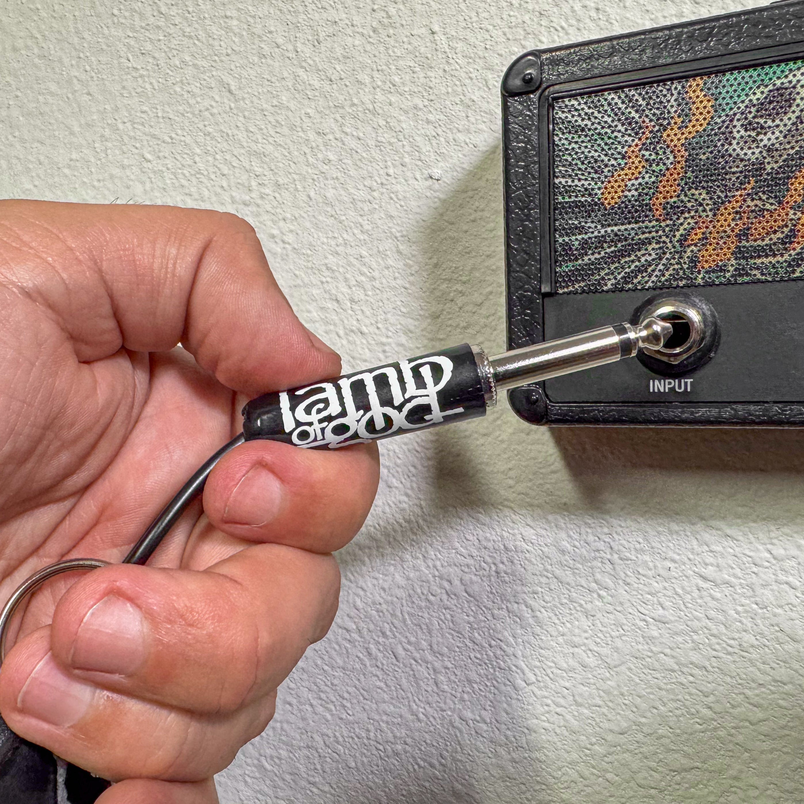 LAMB OF GOD LOGO GUITAR PLUG KEYCHAIN